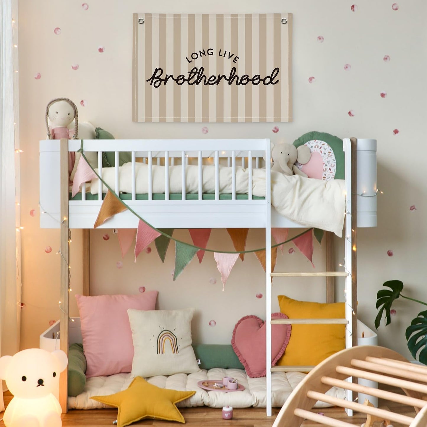 Long Live Brotherhood Boys Room Decor，Brother Playroom Bedroom Wall Decor Hanging Flag Banners, Nursery Toddler Kids Room Decoration 30x20 boyroom