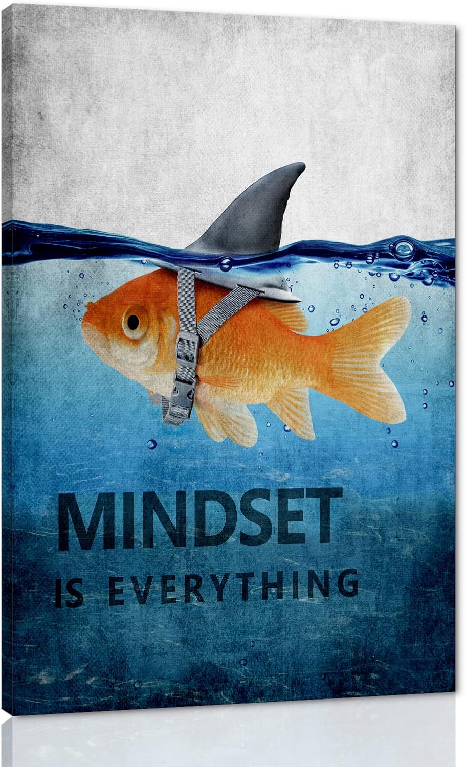Mindset is Everything Motivational Canvas Office Wall Art Inspirational Entrepreneur Quotes Poster Print Artwork Painting Wall Picture for Living Room Bedroom Office Framed Ready to Hang-12 Wx16 H
