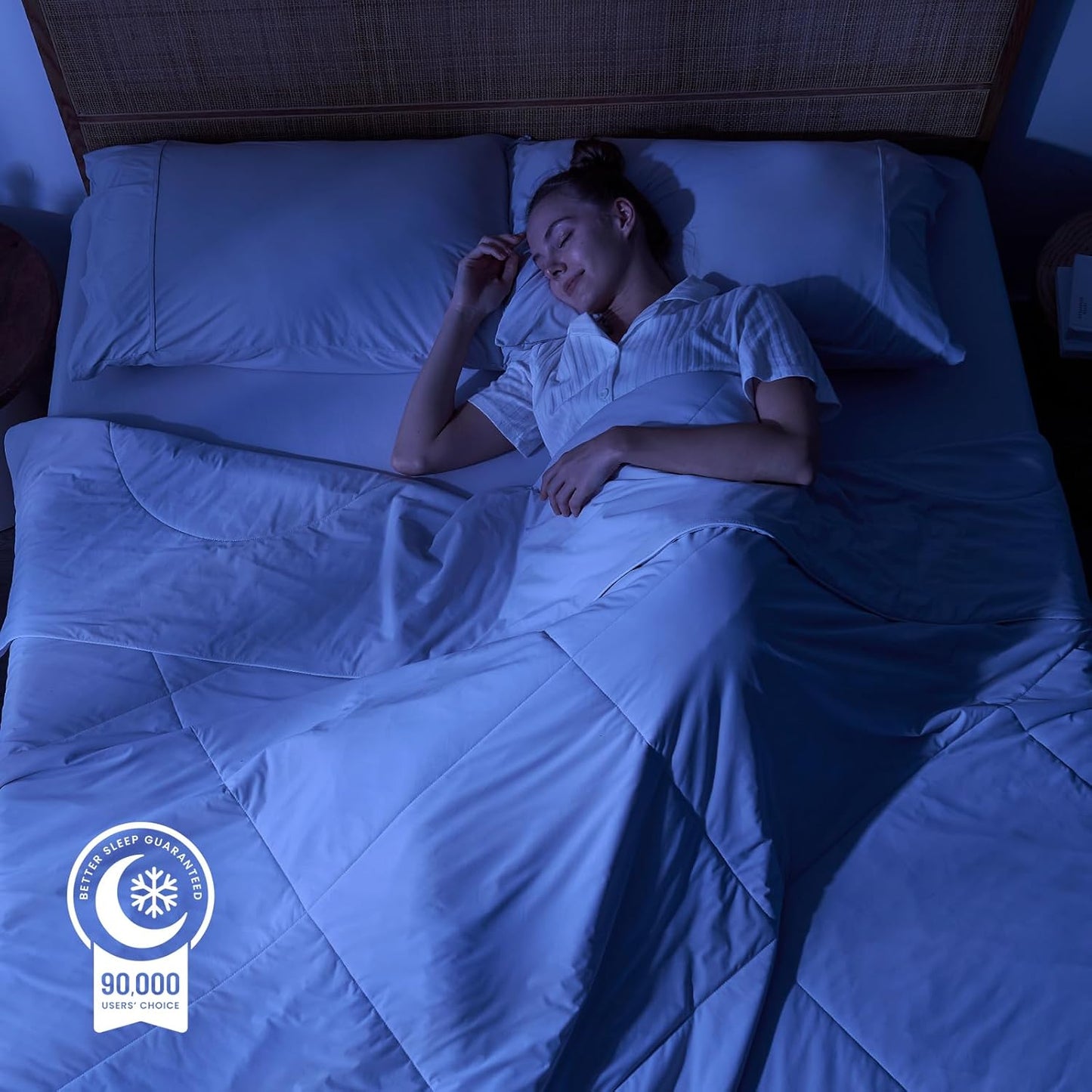 Cozy Bliss Cooling Comforter Queen Size, Cooling Blankets for Hot Sleepers and Night Sweats, Dark Light Gray Summer Comforter for Queen Size Bed, Breathable Soft Lightweight Silk Smooth