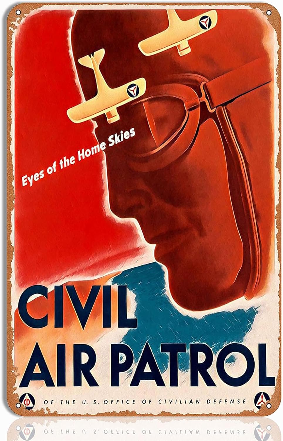 Civil Air Patrol Metal Sign - Aviation Wall Art and Airplane Decor, Retro Pilot Gift for History Enthusiasts, Home, Office, or Man Cave, 8"x12" Tin Poster