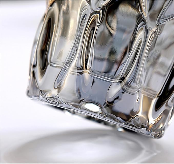 11.6" High Thickened Gray Glass Flower Vase for Home Decor, Dining Wedding Table Office Holiday Party Centerpiece Decoration