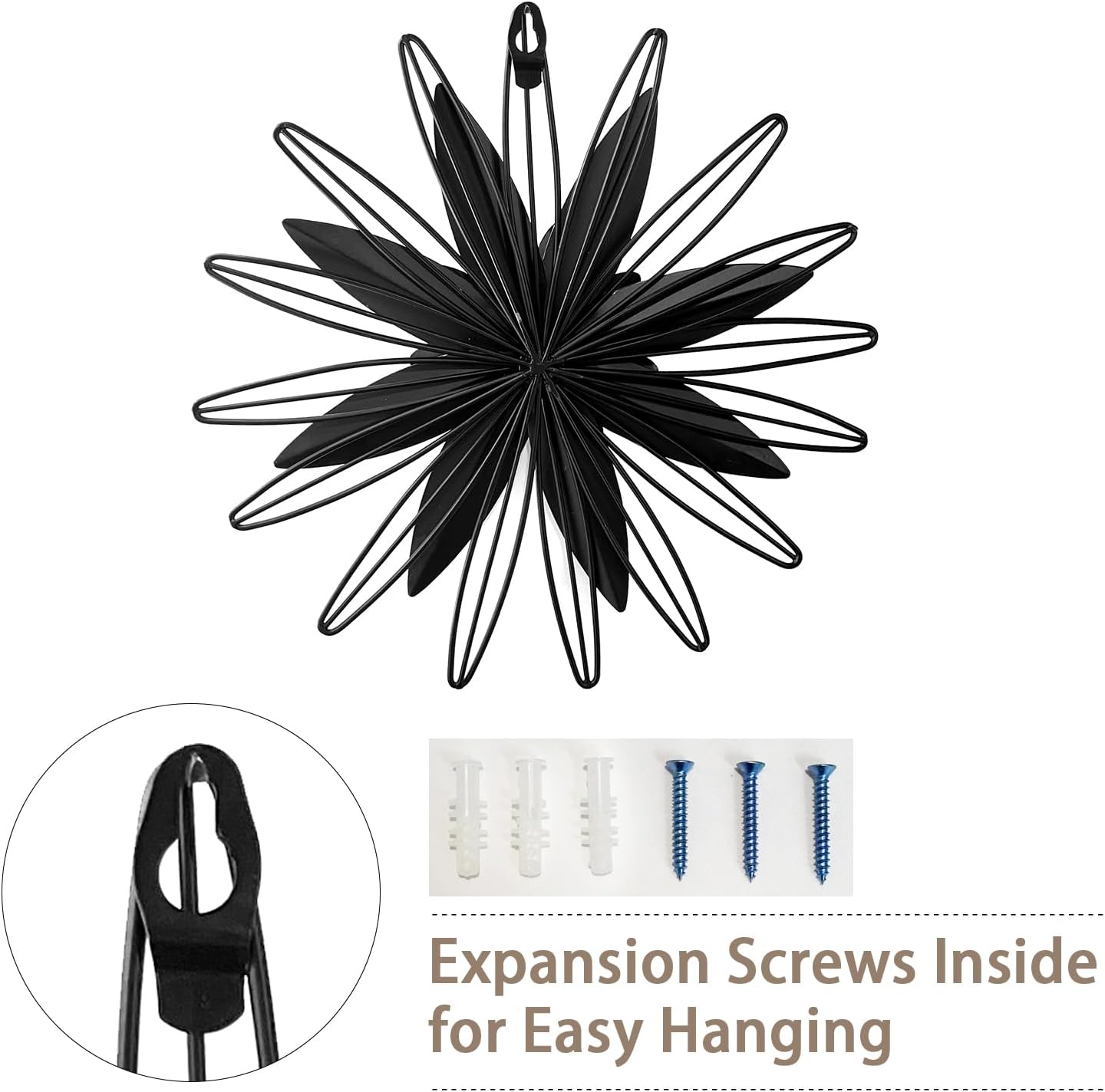 LIFFY Metal Flowers Wall Art Decor Set - 3D Multi-Layer Design Accent Wall Decor, 11 inches - Stunning Wall Art and Decor for Living Room, Bedroom, Sunroom and Outdoor Spaces