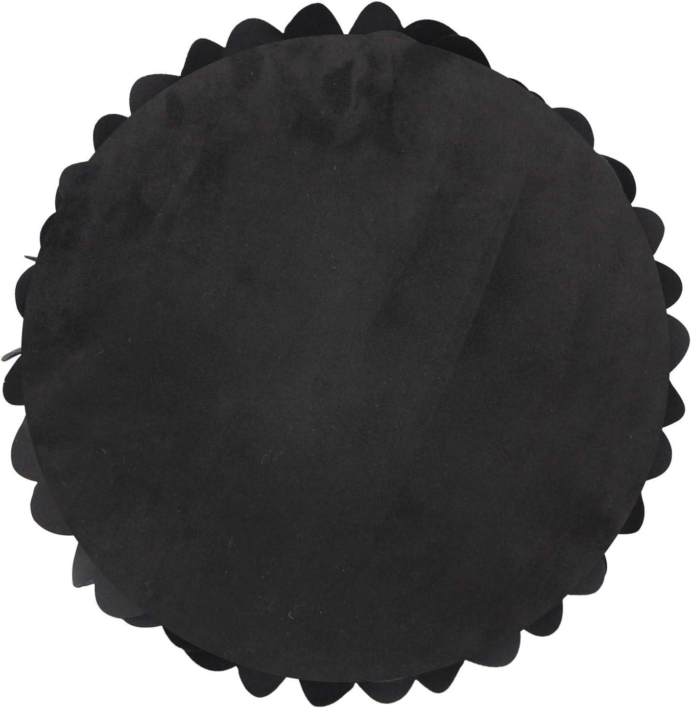 Contempo Lifestyles Flower Pillow – Decorative Pillow 3D Round Throw Pillows for Home Décor – Handmade Sweetheart Flower Pillow for Bed & Couch-Sunflower Pillow - 16 Inch Black