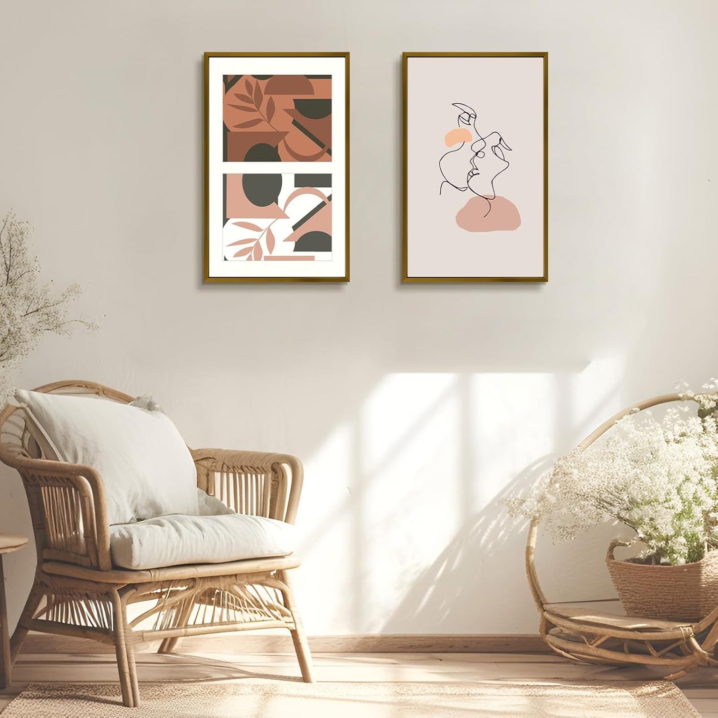 Frametory - 12x19 Aluminum Collage Picture Frame - Display 8x10 Pictures with 2 Openings Mat - Real Glass Front - Horizontal/Vertical Wall Mount - Bronze 1 Pack