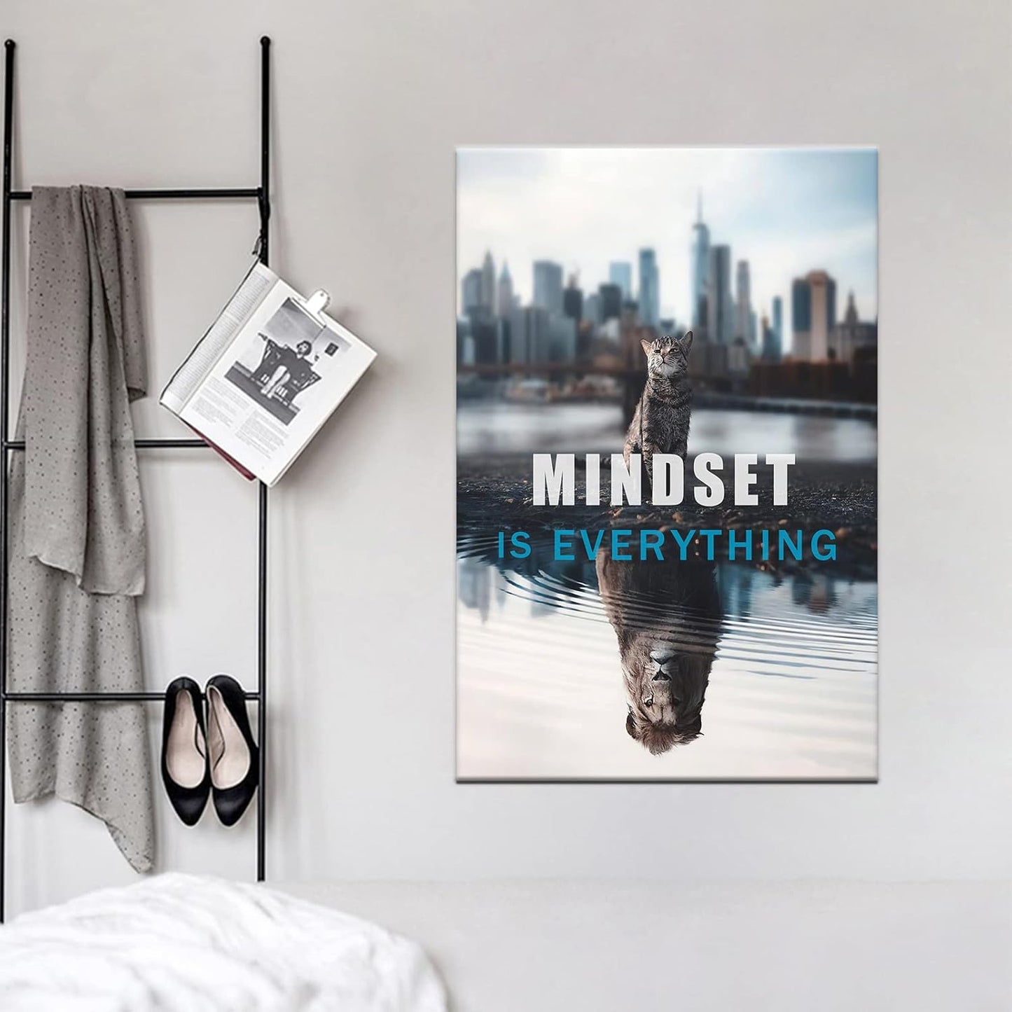 GoForArt Dream Big Motivational Canvas Wall Art, Inspirational Famous Quote Bedroom Living Room Decor, Positive Modern Landscape Mountain Office Dorm Room Poster Print (Inspirational-08, 24.00" x 36.00")