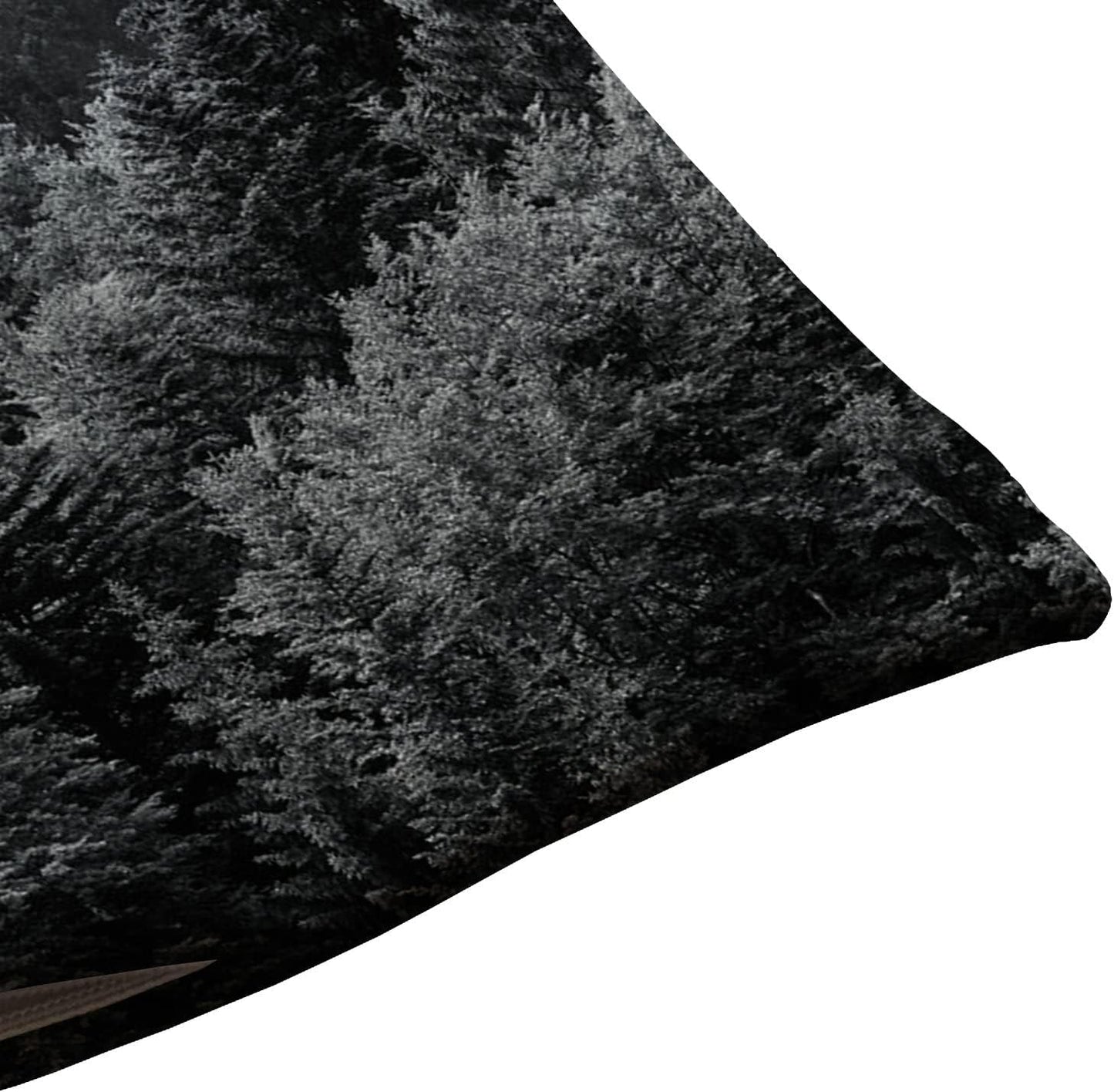 Misty Forests Farmhouse Pillow Covers 12" x 20" Lumbar Pillow Covers Home Decorative Cotton Linen Cushion Case for Sofa Couch Housewarming Family Room Décor