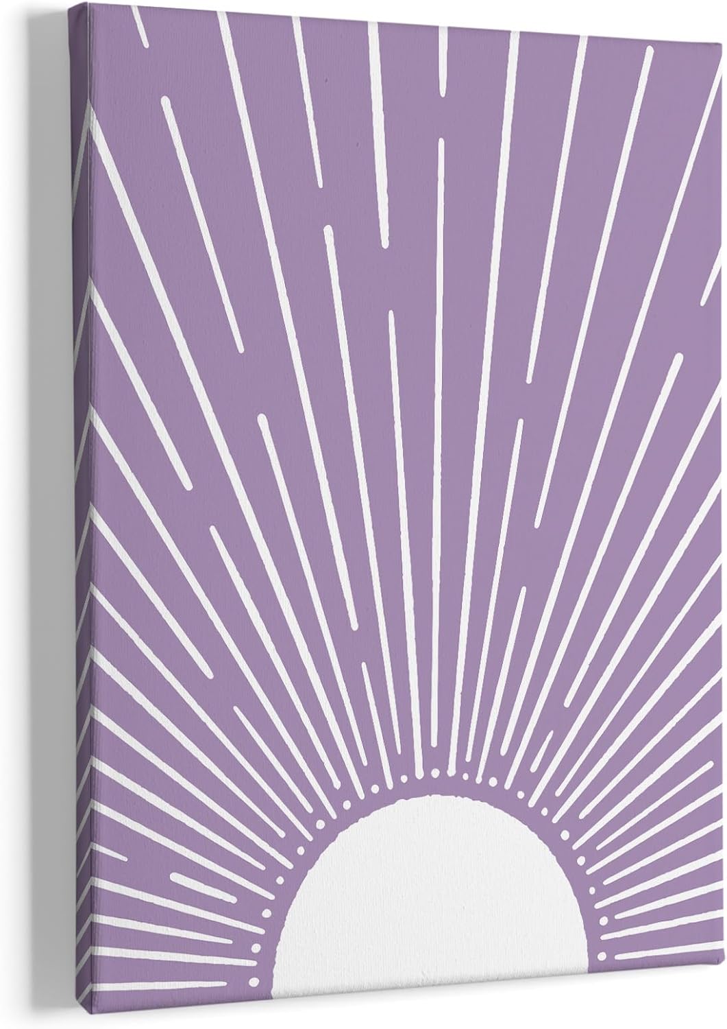 HIWX Boho Sun Framed Canvas Pictures, Boho Wall Art, Sunrise Wall Art Decoration for Bathroom, Office, Bedroom 11x14 (Purple)