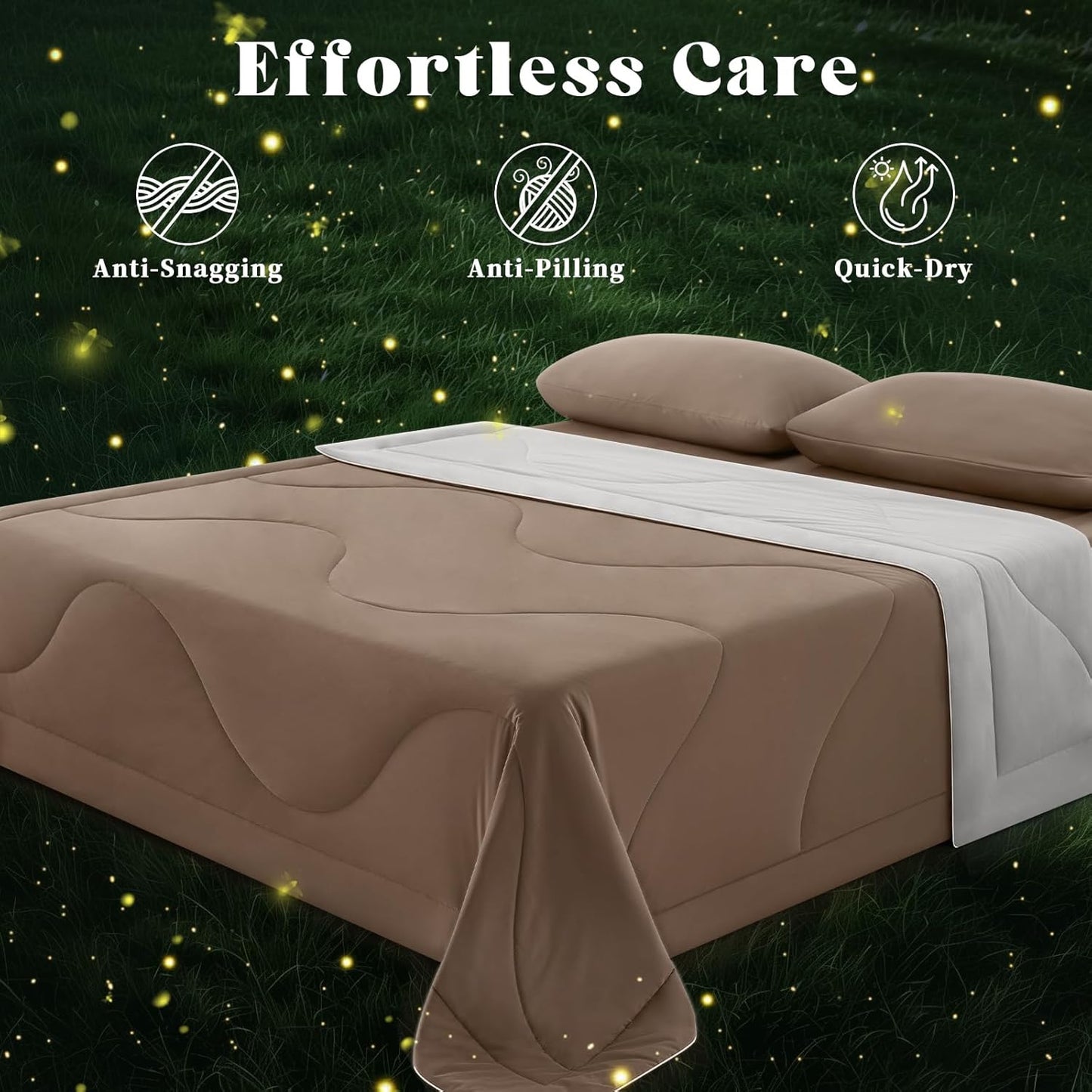 Cooling Comforter Twin Size, Double-Sided Cooling Blanket for Hot Sleepers & Night Sweats, Arc-Chill Q-Max > 0.4 Breathable Ice Blanket, Lightweight Cold Comforter (68''x90'', Brown)