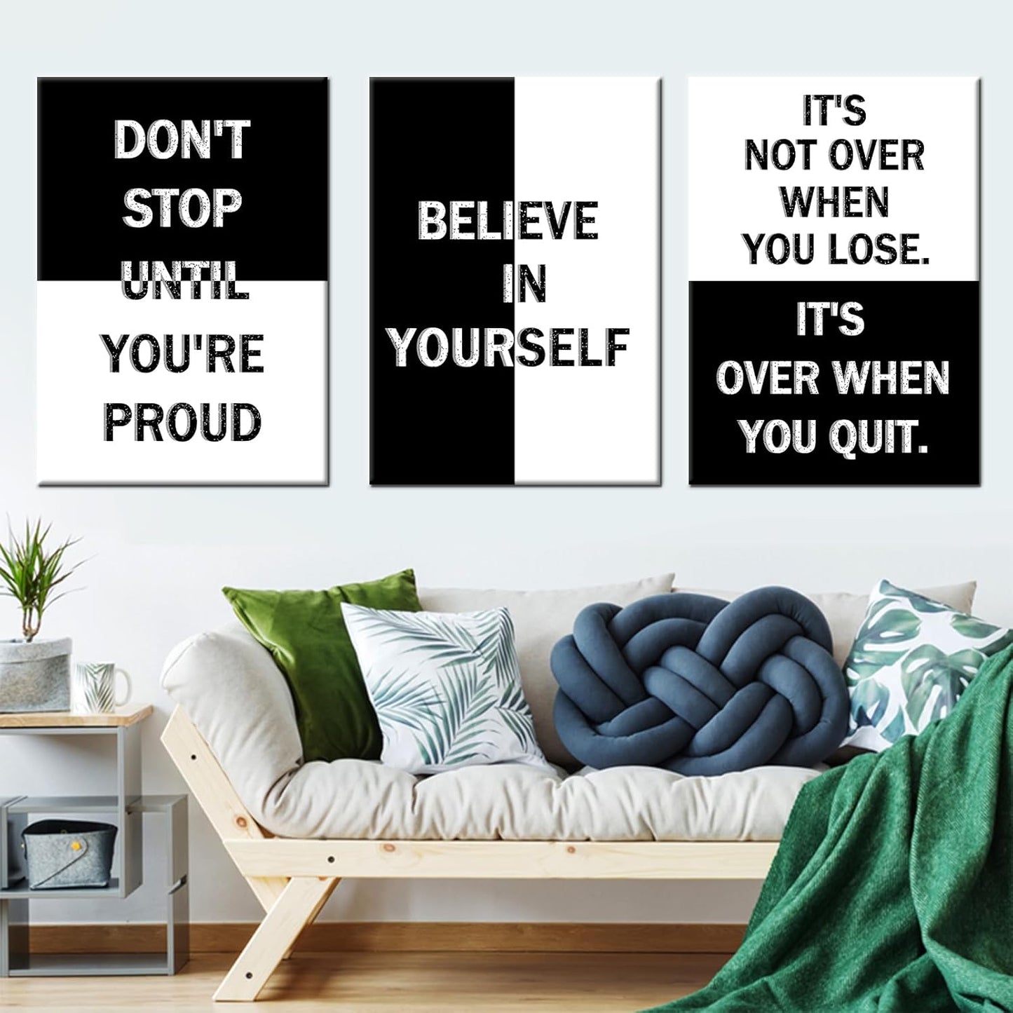 Inspirational Wall Art Home Decor Motivational Entrepreneur Quotes Poster Print on Canvas Black and White Sign Artwork Home Living Room Workplace Picture Wall Decoration Ready to Hang [60''Wx28''H]