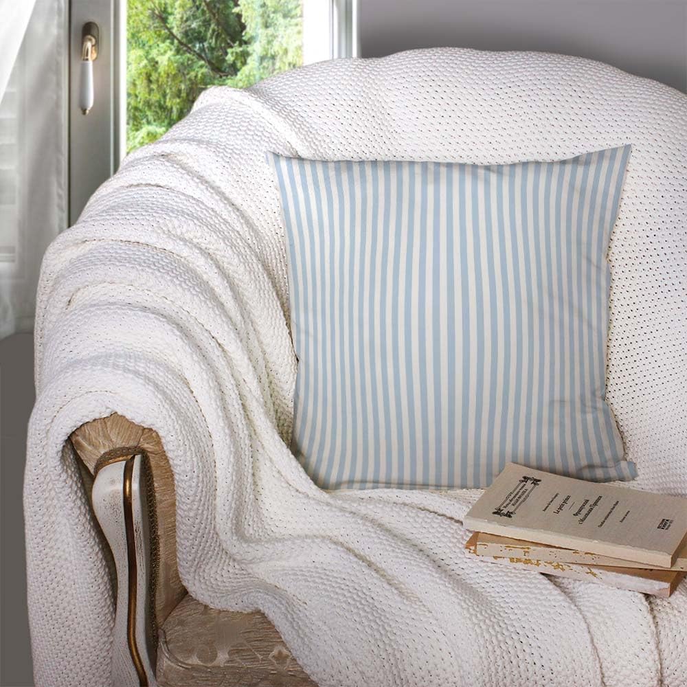 Blue Stripes Pillow Covers 16X16 Inch Throw Pillow Covers for Home Couch Bedroom Living Room