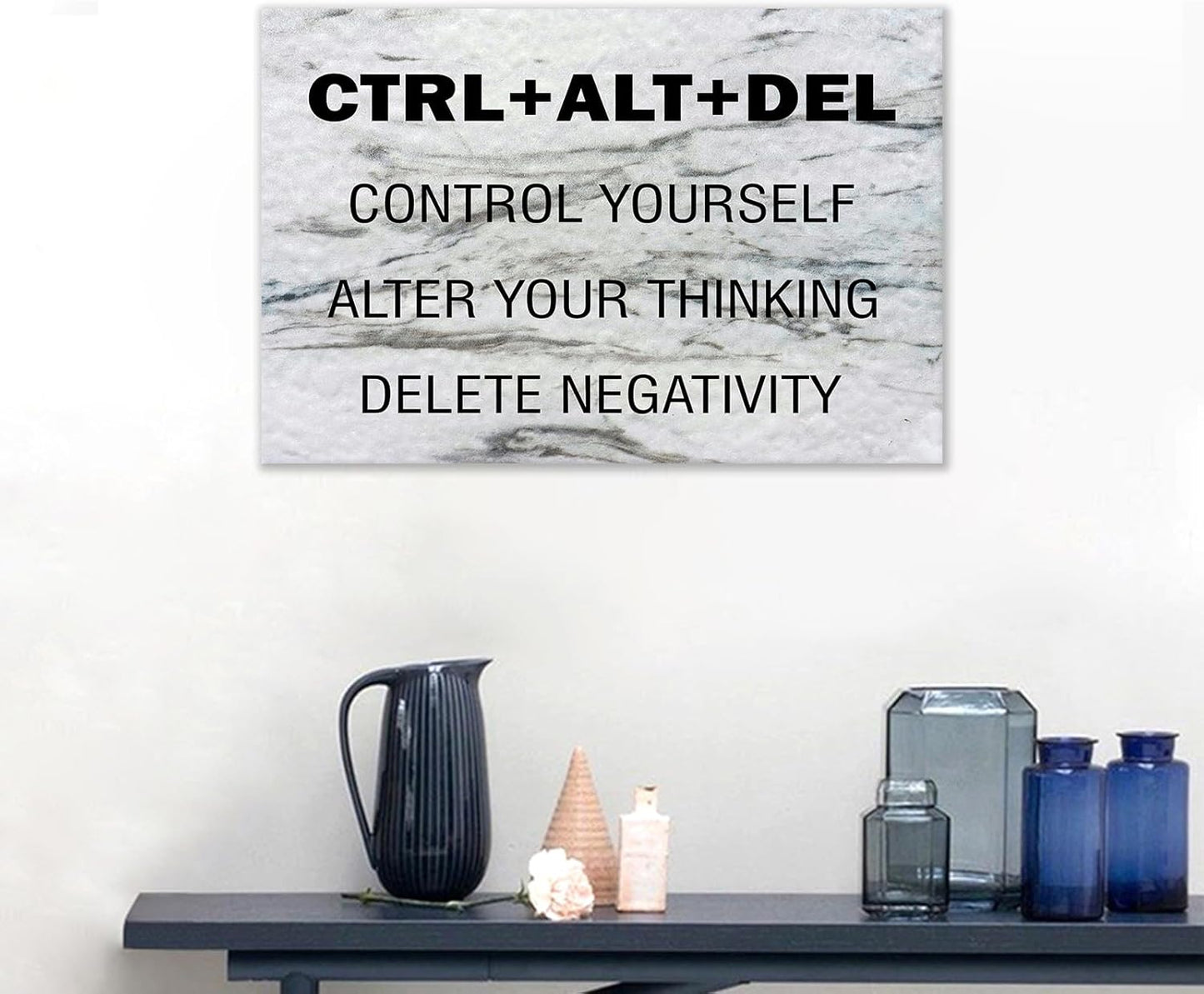 Inspirational Canvas Wall Art Motivational Entrepreneur Quote Poster Print Positive Vibes Picture Painting Wall Decor Artwork for Modern Home Bedroom Bathroom Stretched and Framed [18''Wx12''H]