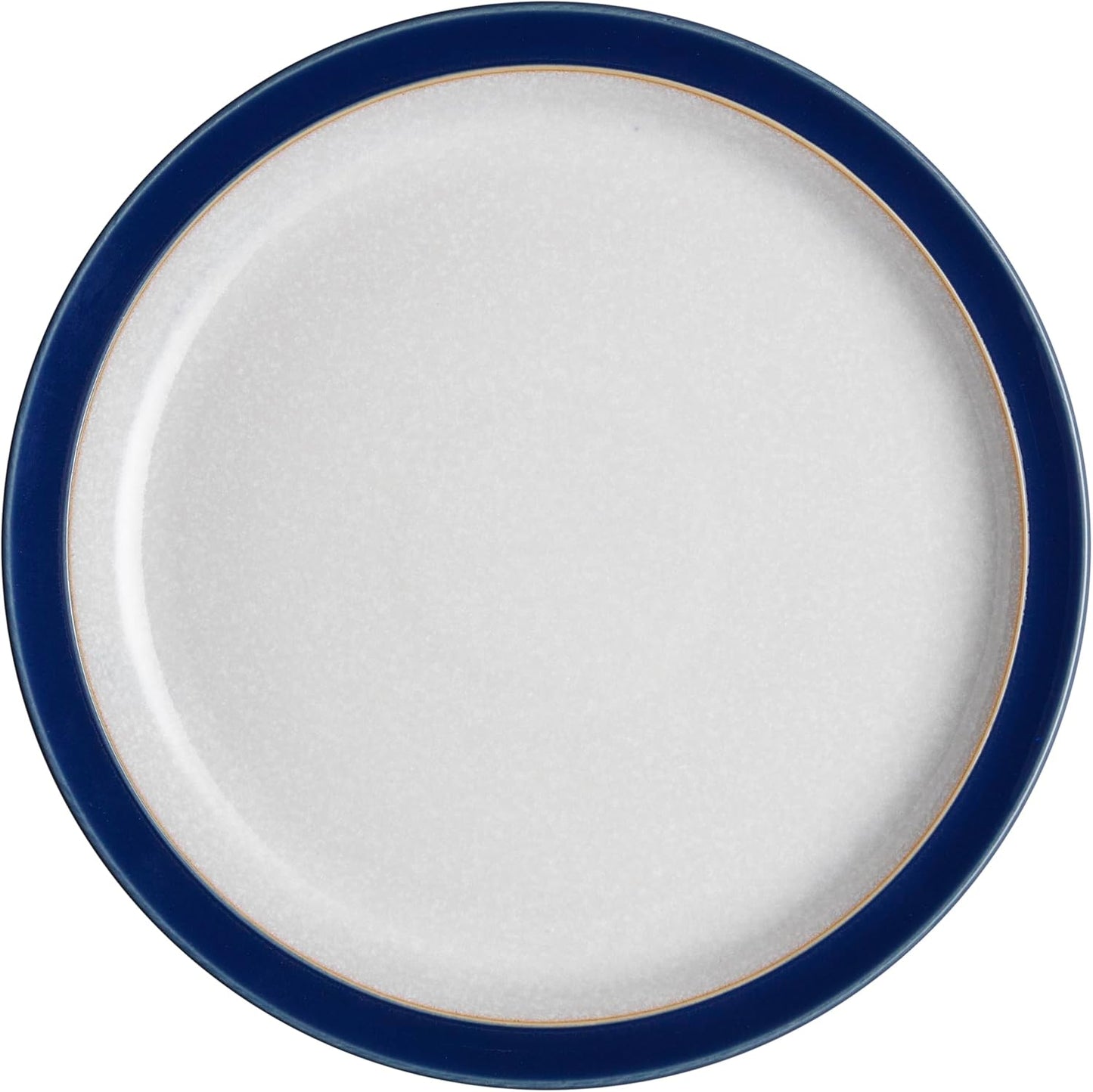 Denby - Elements Dark Blue Medium Plates Set of 4 - Contemporary Design - Ceramic Stoneware Tableware - Dishwasher & Microwave Safe - 8.6in Scratch Resistant Everyday Lunch, Salad Plates