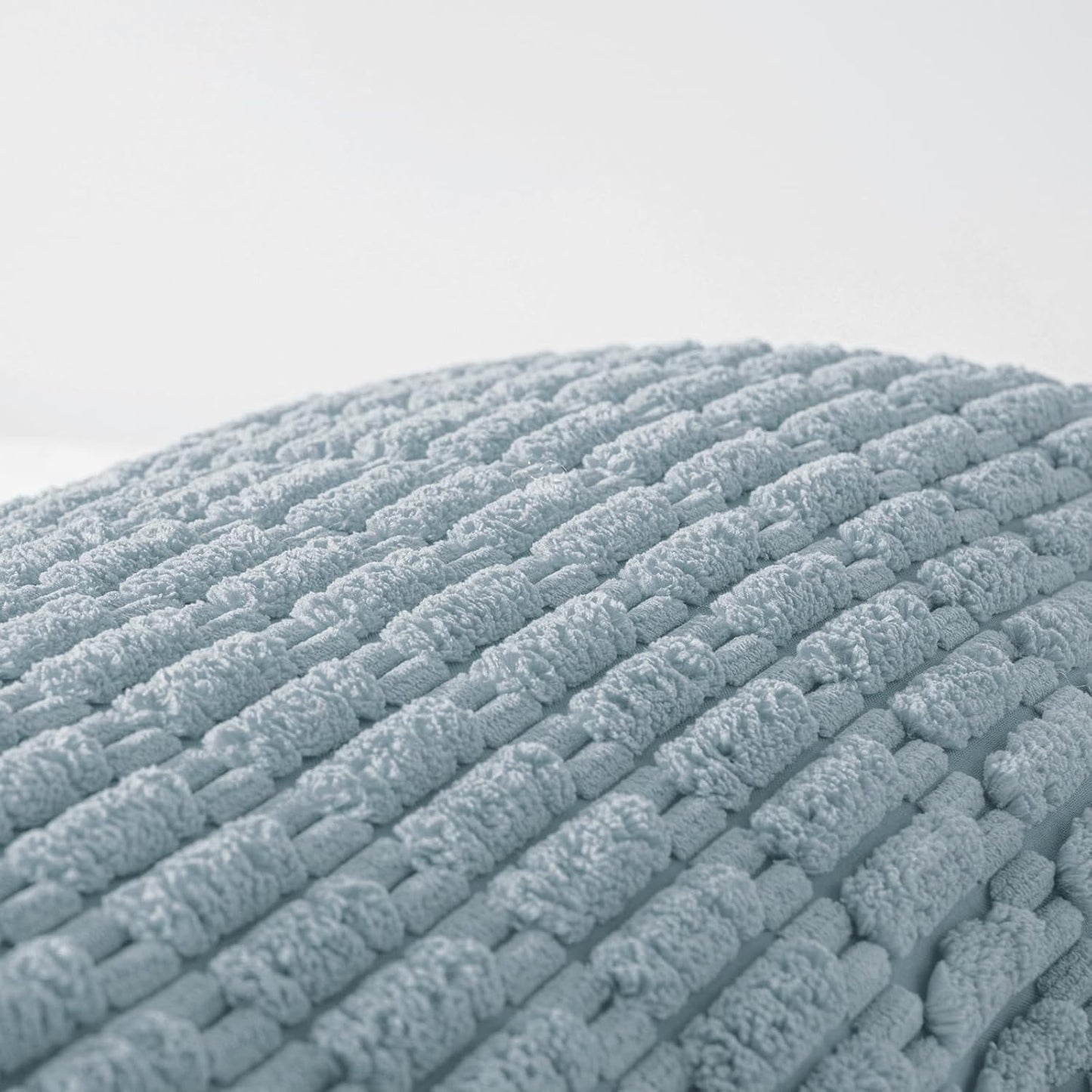 Fancy Homi 1 Pack Light Blue Long Lumbar Body Decorative Throw Pillow Covers 20x54 Inch for Bed Couch Bedroom Bench, Soft Corduroy Rectangle Solid Pillow Case 50x137 cm, Rustic Farmhouse Boho Decor