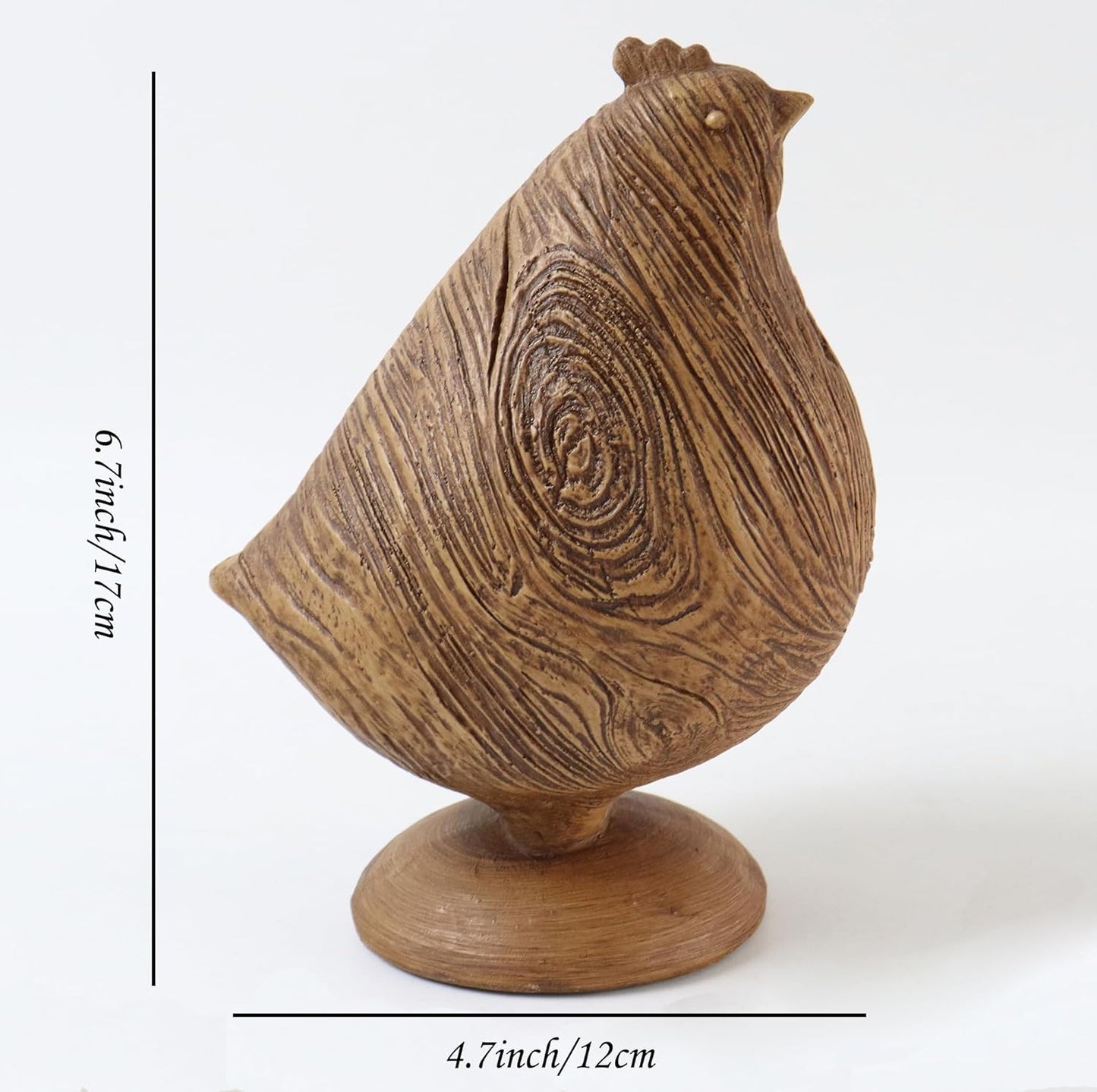 Hymmah Chicken Statue Home Decor Rustic Home Decorations for Living Room, Boho Sculpture Resin Animal Collectible Figurines for Indoor Decor