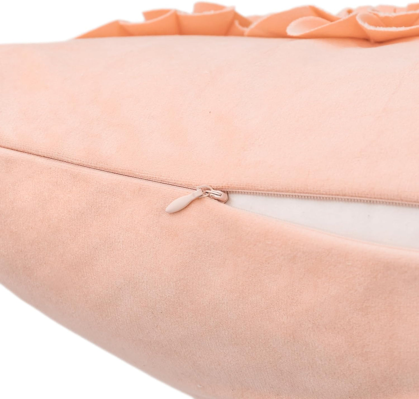 JWH Handmade 3D Flower Throw Pillow Covers Aesthetic Decorative Colorful Floral Accent Pillow Cases Stereo Pillowcase Cute Cushion for Car Bed Couch Bedroom Sofa 18x18 Inch Peach Pink