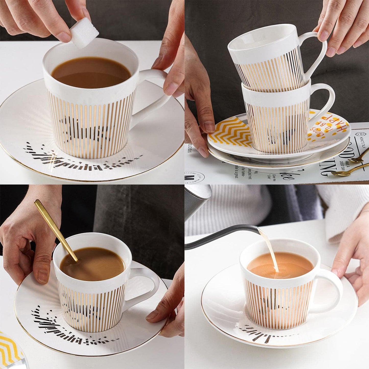 JINYISI Reflective Mug - Flying Birds Mirror Cup, Rotating Dynamic Reflection, For Coffee, Tea & More