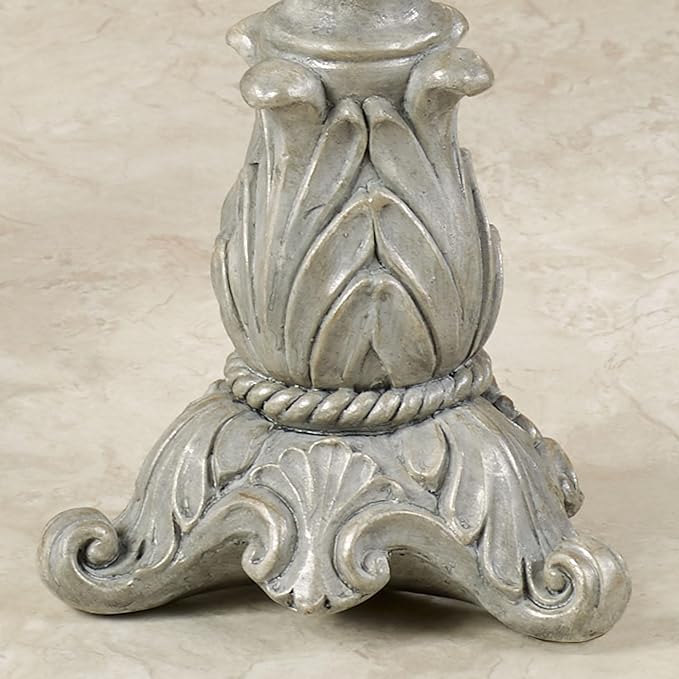 Touch of Class Lionna Candleholder Set of Two - Resin - Blue, Gray, Gold - Candlesticks for Bedroom, Living Room, Dining Room, Mantel, Office, Hallway, Entryway, Foyer - Pillar Holders