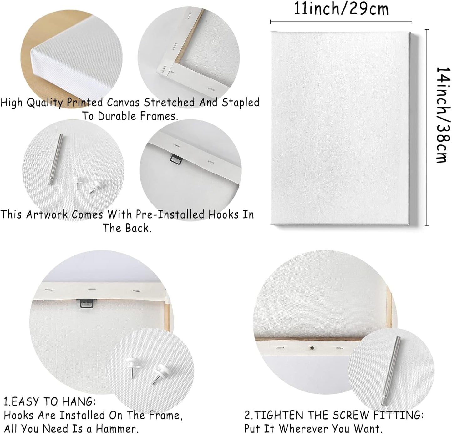 HIWX Boho Sun Framed Canvas Pictures Wall Art, Boho Office Bathroom Decor, Bohemian Wall Art Decoration for Bathroom, Office, Bedroom 11x14 (Green2)