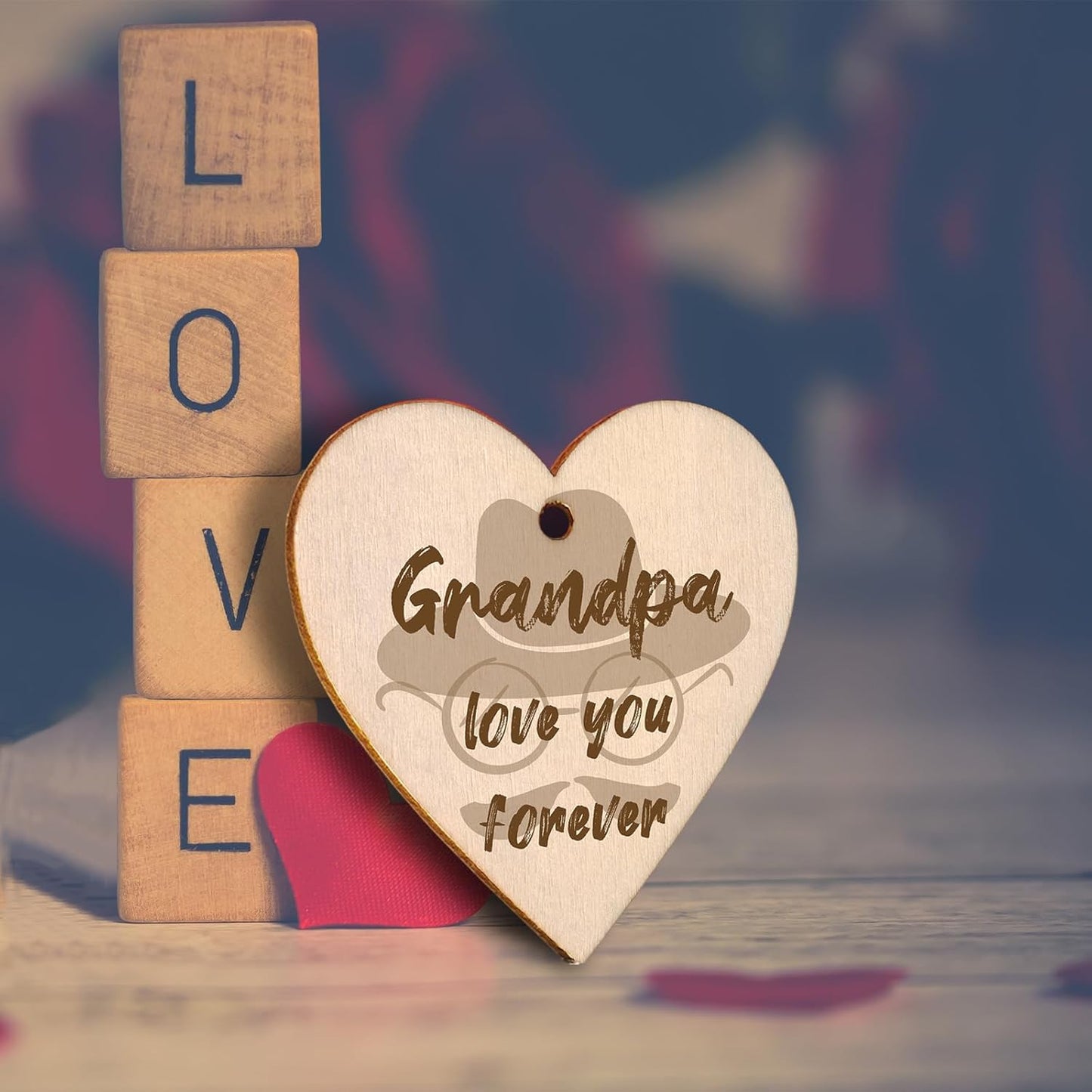 Grandpa Love You Forever Picture Frame Grandfather Birthday Father's Day Gifts from Grandchildren, Display Two 4x6
