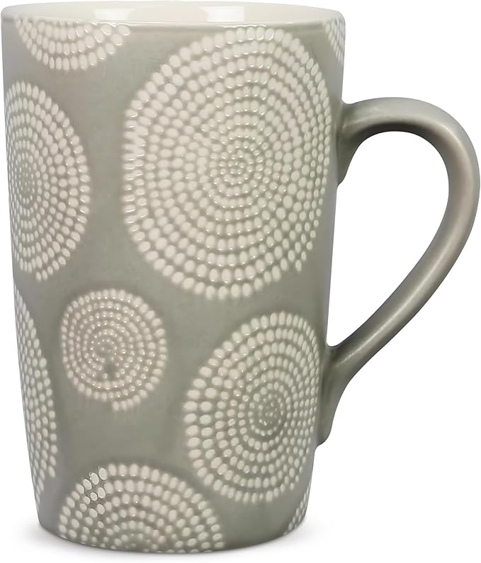 Young's Inc Large Ceramic Coffee Mug, Microwave-Safe Modern Style Mug, Unique Cups for Tea, Coffee, Cold Drinks, Gift for Coffee Lovers, Cooks, Birthday, Dishwasher Safe Kitchen Decor