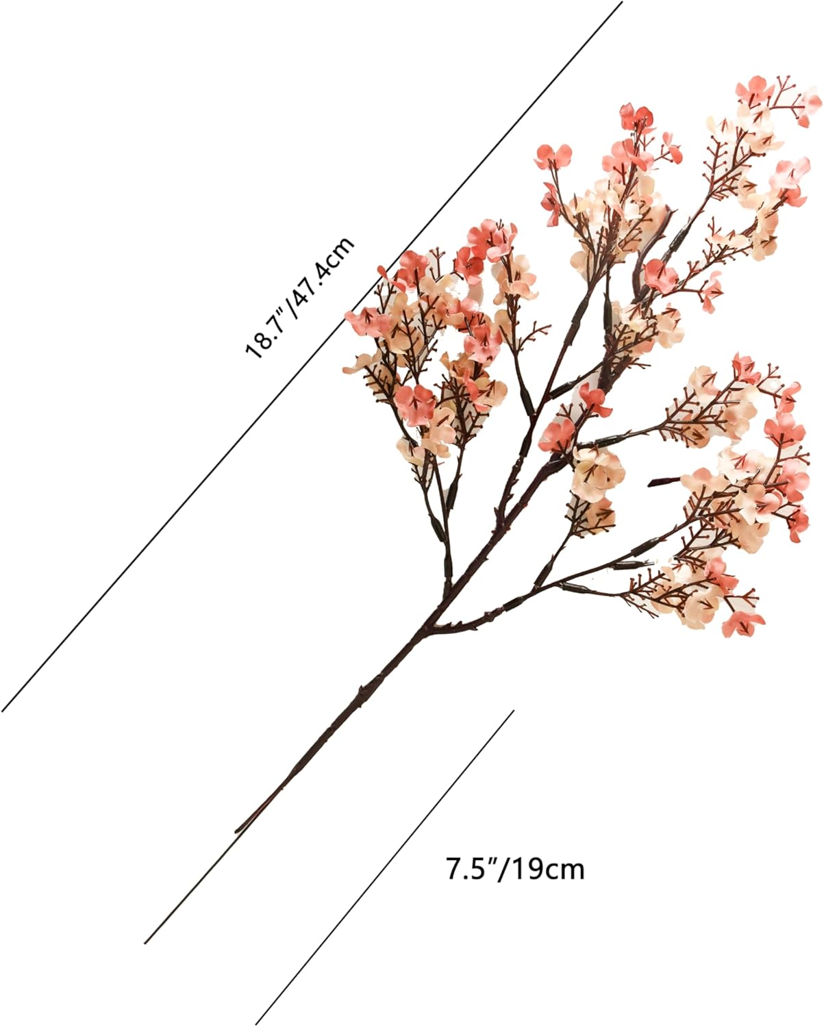 Mandy's Beige Brown Artificial Baby’s Breath Flowers 6 Bundles Silk Gypsophila with Bendable Stems for Fall Centerpiece Wedding Decor and Table Arrangements