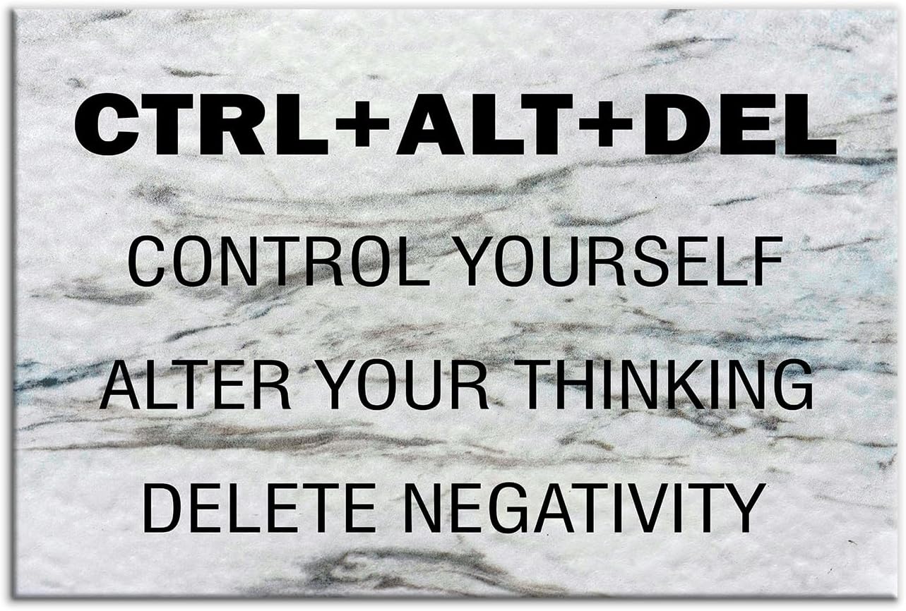 Inspirational Canvas Wall Art Motivational Entrepreneur Quote Poster Print Positive Vibes Picture Painting Wall Decor Artwork for Modern Home Bedroom Bathroom Stretched and Framed [18''Wx12''H]