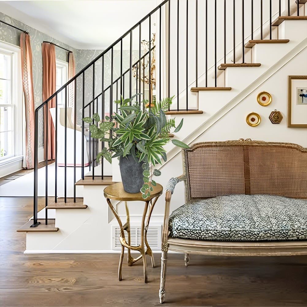 DILATATA Artificial Greenery Stems Box Set, 5 Kinds Mixed Eucalyptus Leaves Trailing Vine Plant Dracaena Faux Plants for DIY Bouquets Wedding Floral Arrangements Table Centerpieces Vase Decor