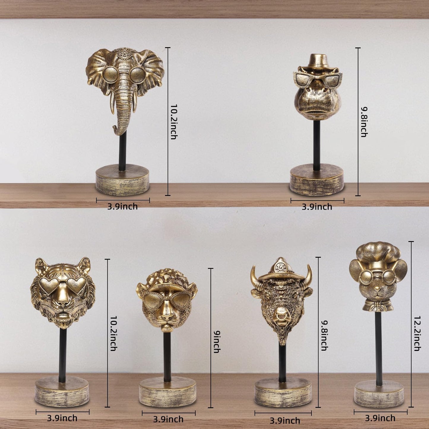 Handcrafted Resin Sculpture (Leopard)- Statue Decoration Modern Home Decor Accent, Trending Living Room & Office Decor, Elegant Tabletop & Shelf Decor for Desk, Bookshelf, Nightstand