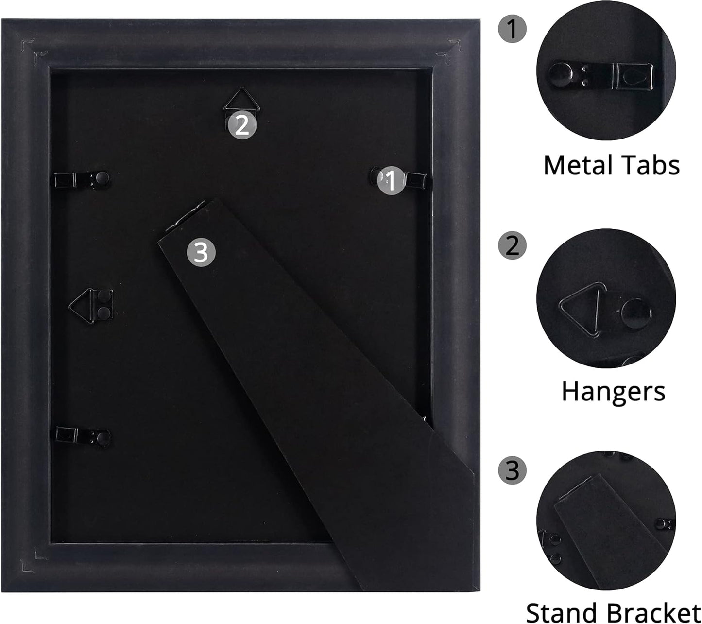 GraduationMall 8x10 Picture Frames, Real Glass, Display Photos for Wall or Tabletop, Mahogany with Gold Beads, 2-Pack