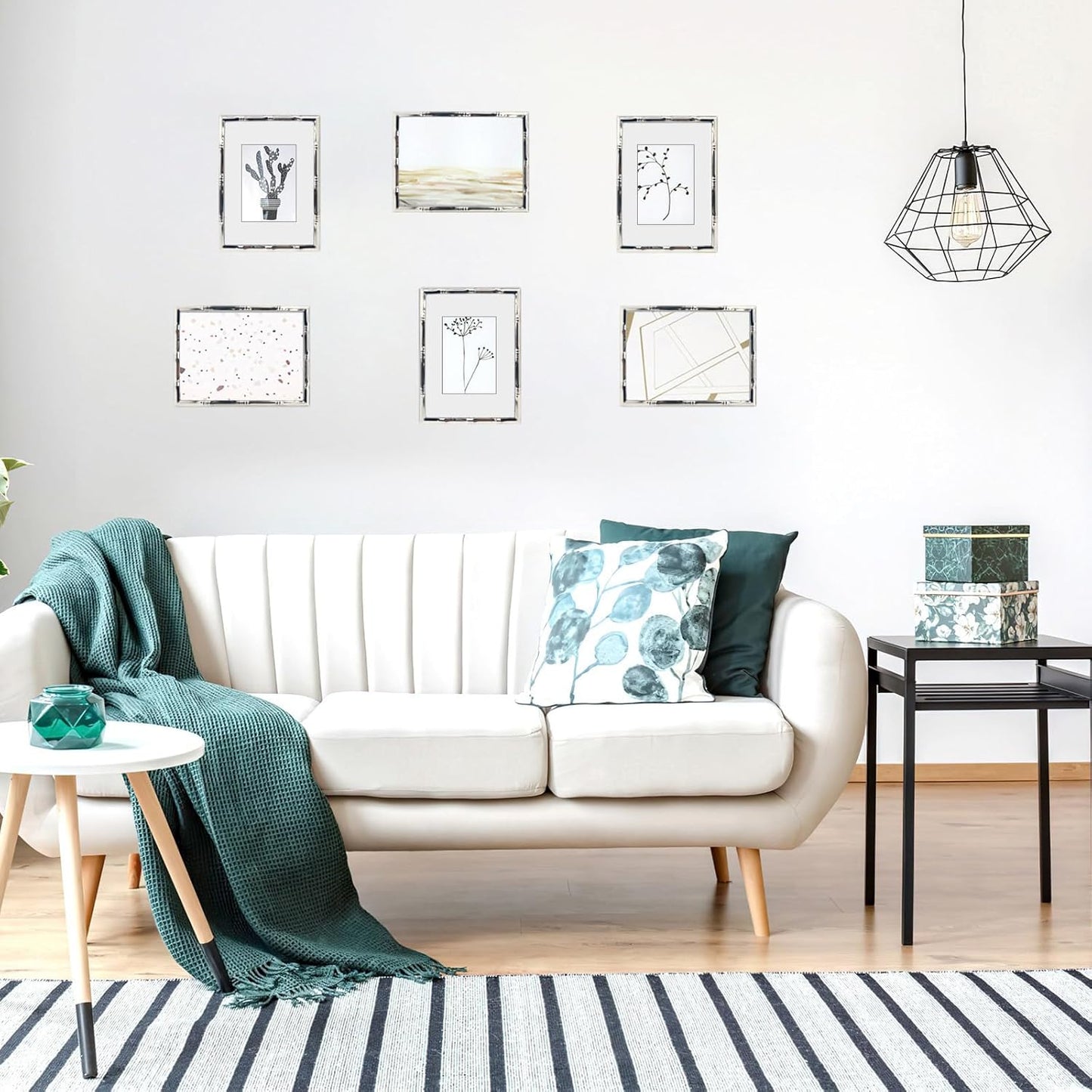 DECANIT 4x6 Picture Frame Metal,Thin Profile Photo Frame 4 by 6 Inch, Display for Wall Mounting or Tabletop,silver