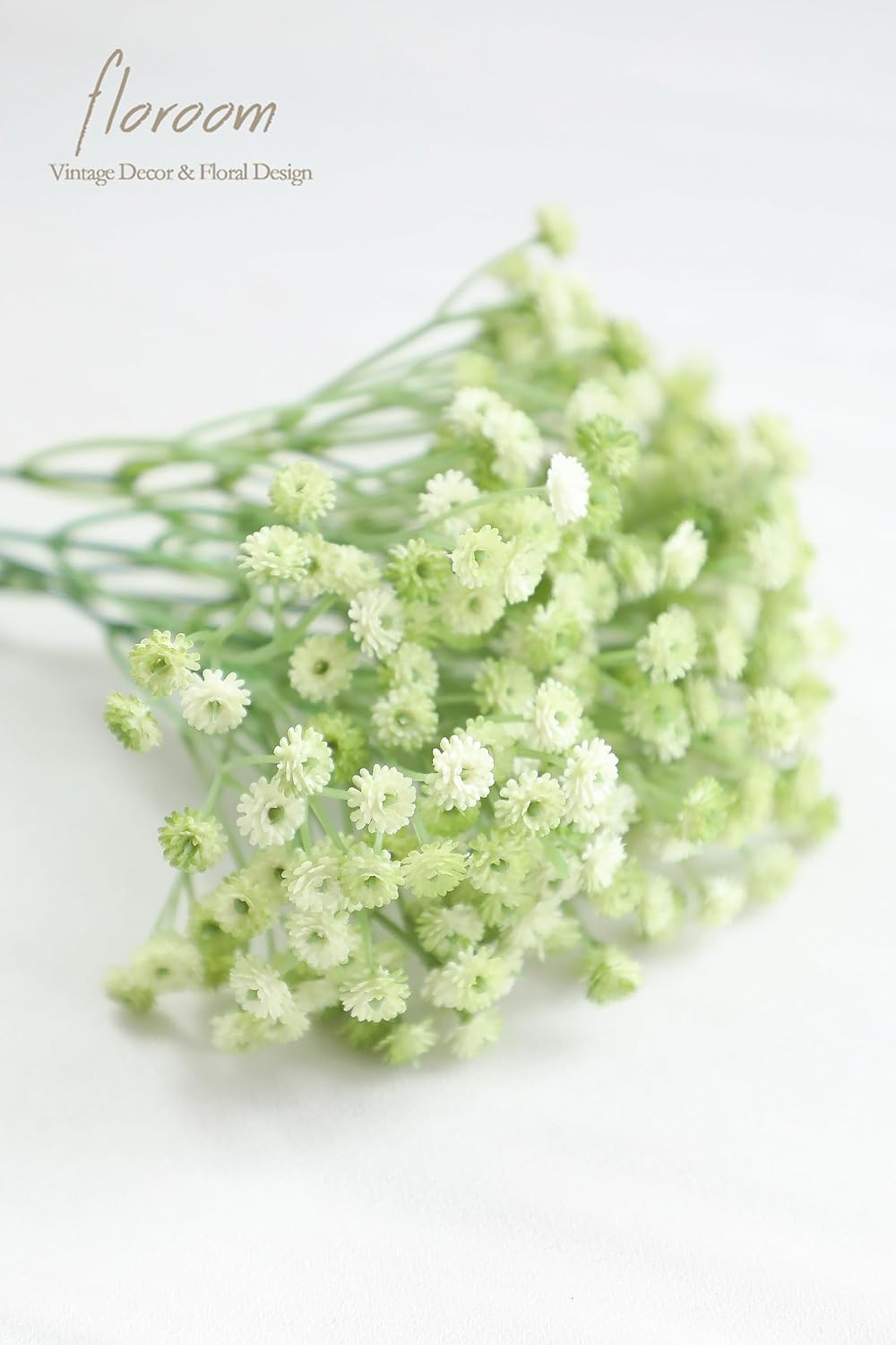 Floroom 18pcs Artificial Babys Breath Gypsophila Greenery Sprays, Real Touch Sage Green Fake Flowers for Wedding Bouquets Centerpieces Floral Arrangements and Decorations
