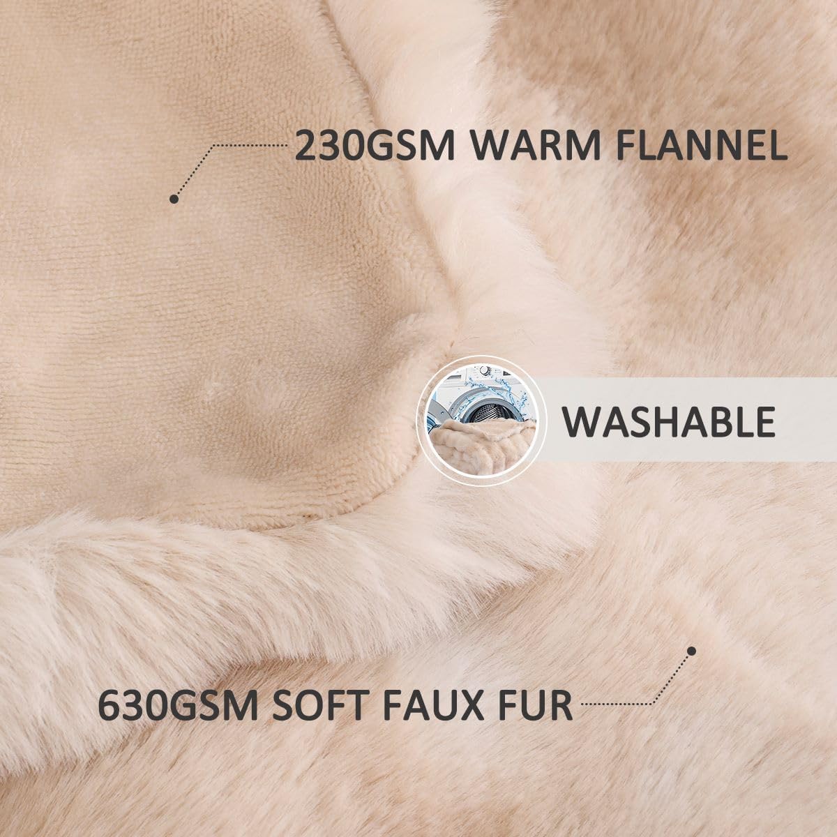 Faux Fur Throw Blanket Yellow Fluffy Bubble Furry Throw Blanket 50x60 for Sofa Couch Bedroom Fuzzy Soft Cozy Thick Khaki Tie-dye