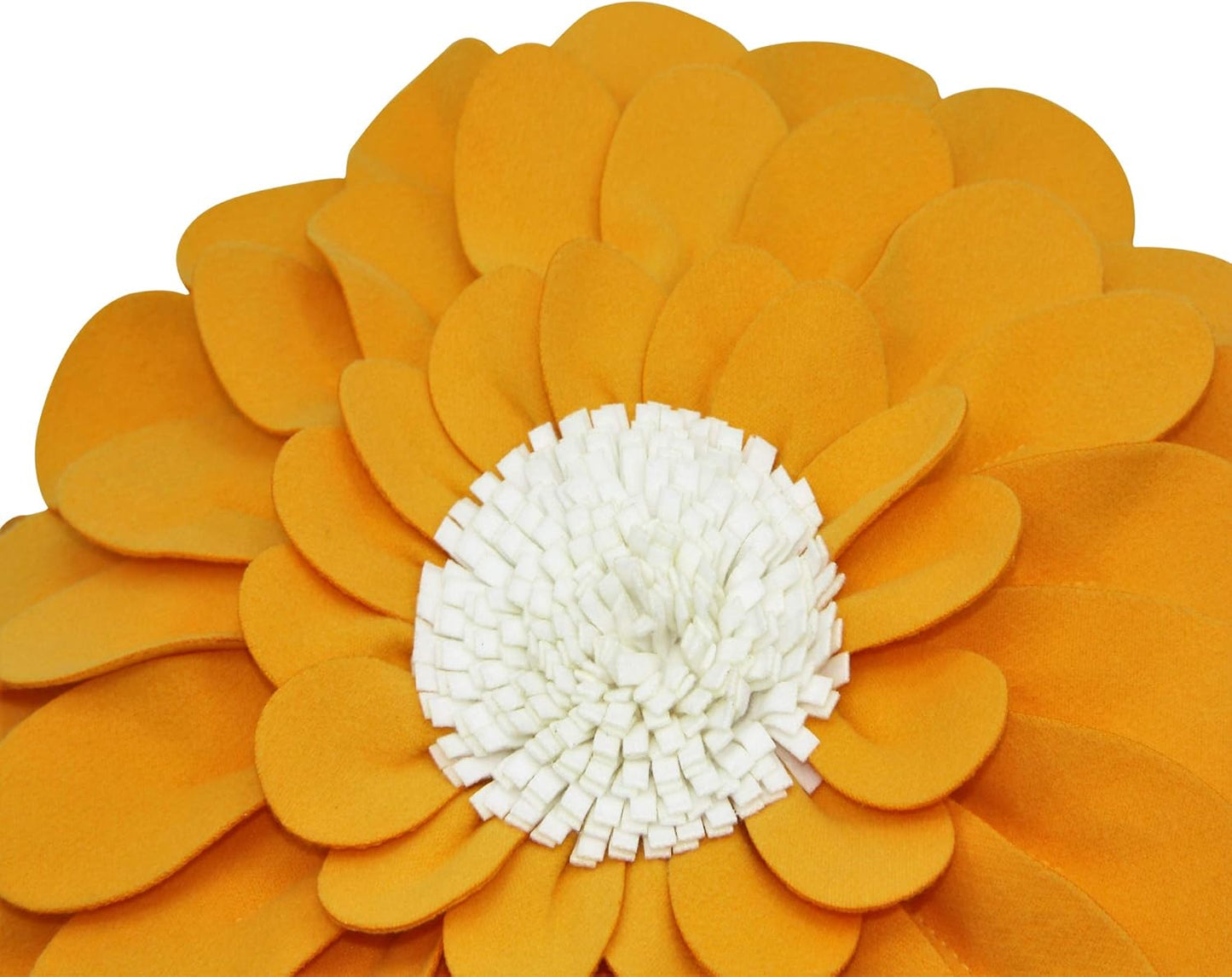 Decorative Flower Pillows – 3D Happy Daisy Flower Throw Pillow - Flower Shape Design Patented-Flower Shaped Pillow For Home Décor – Round Throw Pillows Soft & Cozy - Couch & Bed Flower Shape Pillow