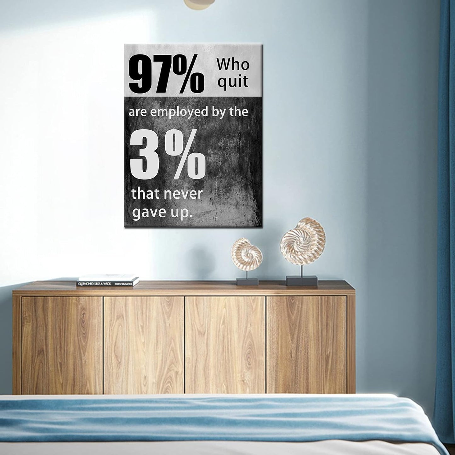 GoForArt Dream Big Motivational Canvas Wall Art, Inspirational Famous Quote Bedroom Living Room Decor, Positive Modern Landscape Mountain Office Dorm Room Poster Print (Motivational-05, 18.00" x 24.00")