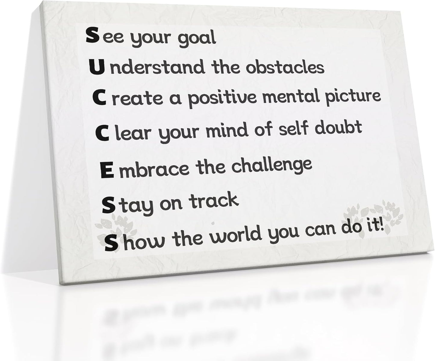 Inspirational Canvas Wall Art Motivational Success Entrepreneur Quotes Poster Print Positive Affirmation Painting Artwork for Home Bathroom Office Wall Decoration Stretched and Framed [18''Wx12''H]