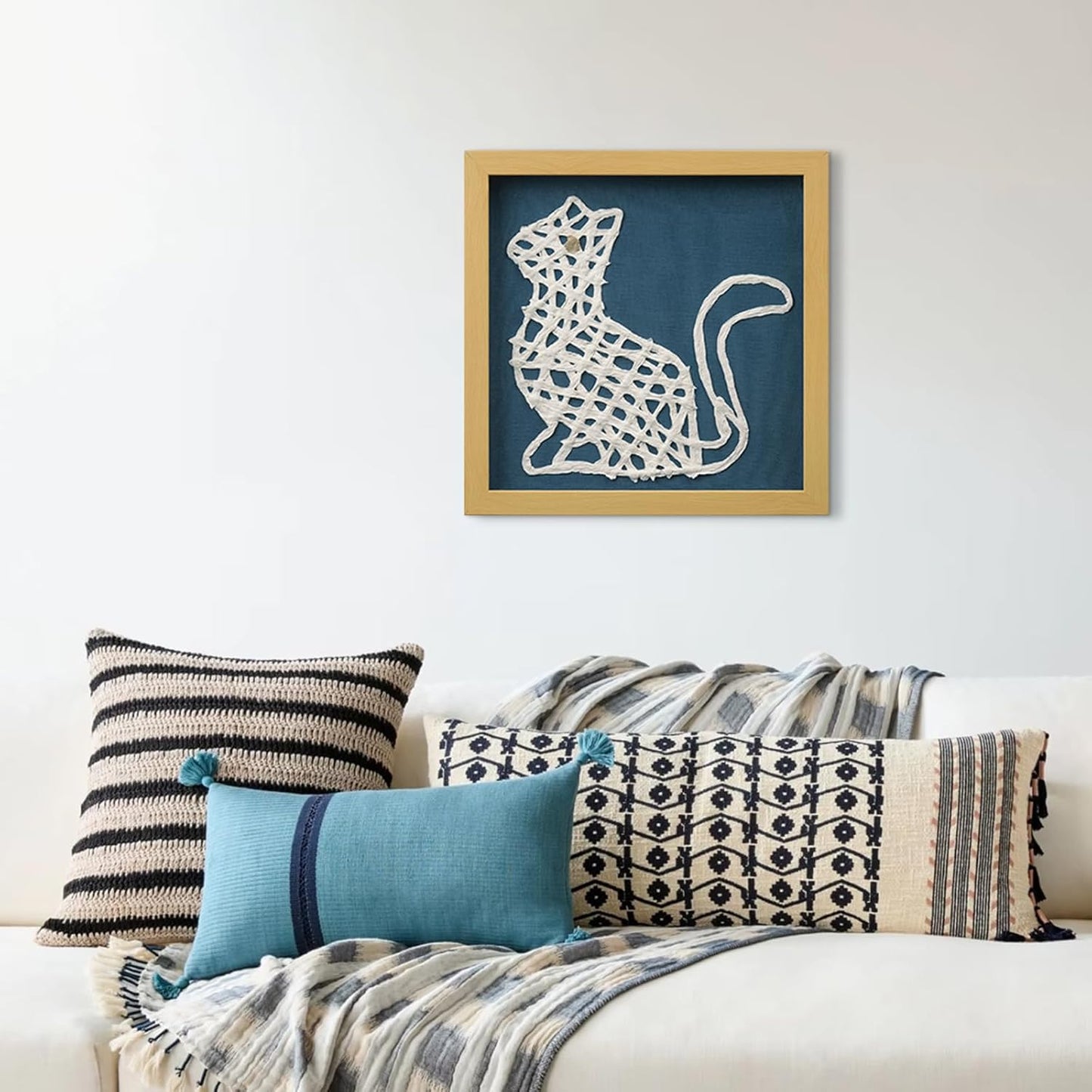 FOLKOR Framed Paper Wall Art Decor for Dorm Pet Shop, 12" 3D Handmade Dog Wall Sculpture Shadow Box Art, Cute Animal Artwork for Nursery Bedroom Decoration, Boys Girls Gift for Graduation