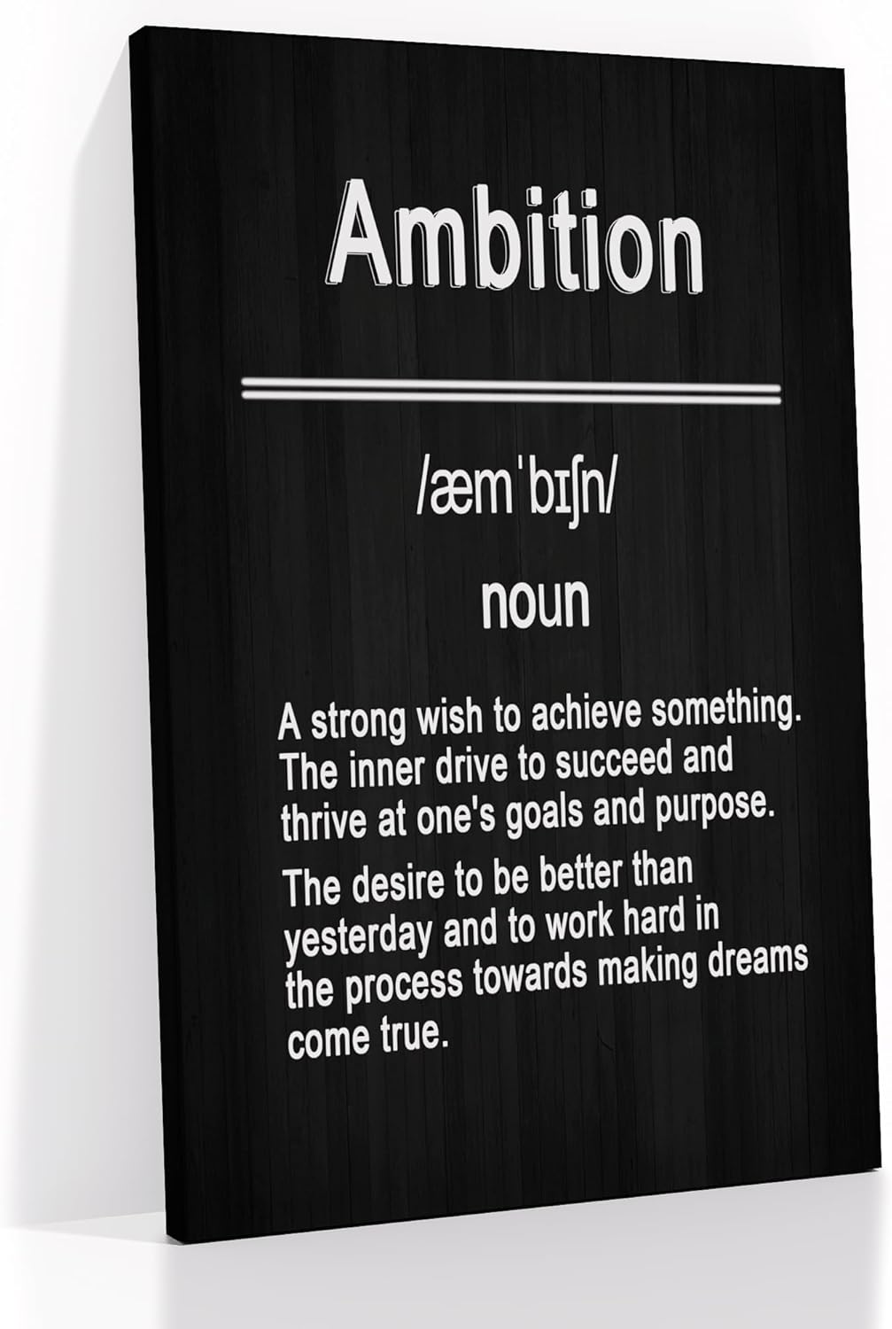 Inspirational Canvas Wall Art Ambition Motivational Entrepreneur Quotes Poster Print Positive Saying Words Picture Painting Artwork for Home Decoration Teens Room Bedroom Ready to Hang [12''W X 18''H]