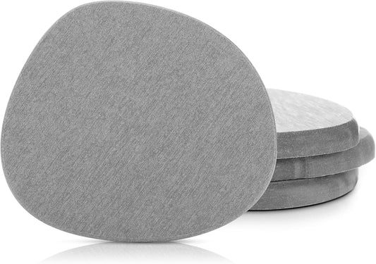 Diatomaceous Earth Coaster ，Set of 4，Unique White Absorbent Coasters for Drinks，Modern Aesthetic Instant Dry Stone Drink Coasters（4,Light Grey）