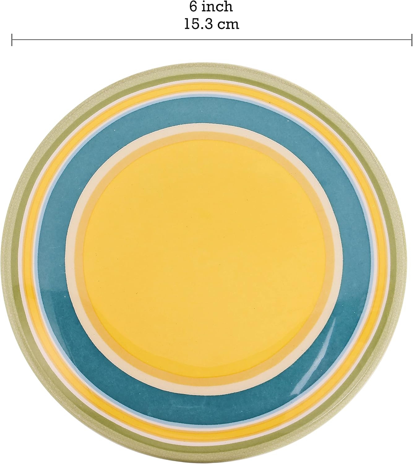 Bico Tunisian Plain Appetizer Plates Set of 6, 6 Inch Small Ceramic Dessert Plates for Snacks, Salad, Tablescape, Microwave and Dishwasher Safe, Gift for Housewarming and Thanksgiving