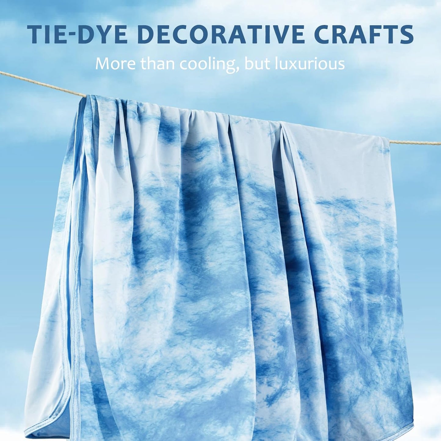 Marchpower Arc-Chill Cooling Blanket for Hot Sleepers Twin Size, Double-Sided Cooling Fabric Q-Max>0.5, Tie Dye Summer Blanket Cold Blankets for Sleeping