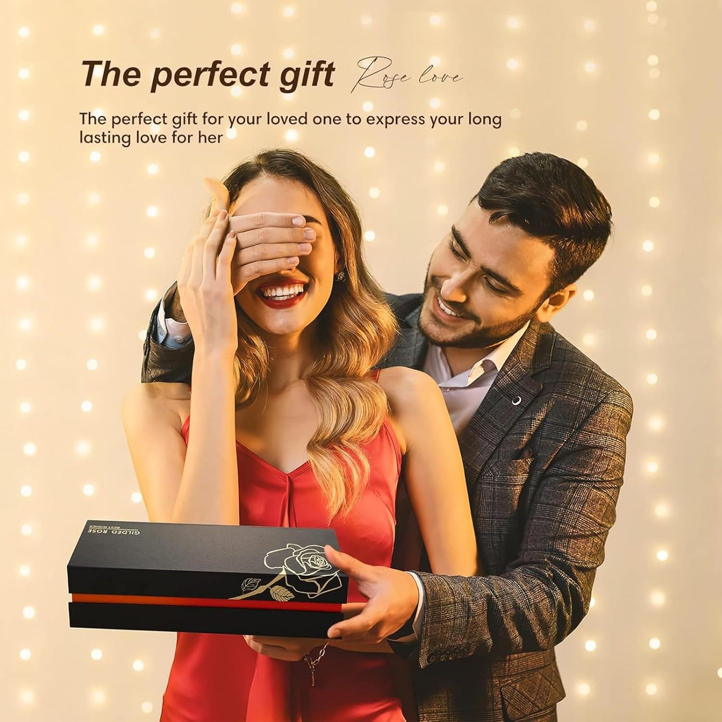 Gold Dipped Infinity Rose Last Forever Flower Decor, Birthday Gift for Women in Her Birthday Mothers Day, Resin Preserved Rose | Anniversary Present for Mom (Black)