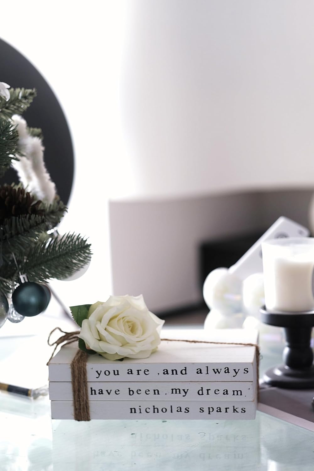 Lavender Inspired Farmhouse Decorative Books for Living Room, Stacked Books Decor for Shelf, Fireplace Mantle Decor, Farmhouse Shelf Decor, Housewarming Gifts.