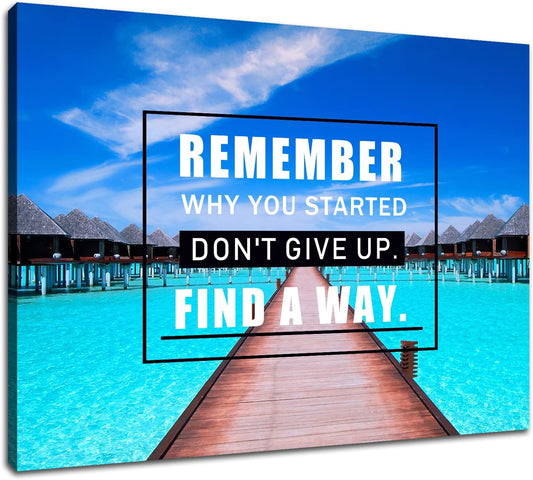 GoForArt Dream Big Motivational Canvas Wall Art, Inspirational Famous Quote Bedroom Living Room Decor, Positive Modern Landscape Mountain Office Dorm Room Poster Print (Motivational-03, 18.00" x 24.00")