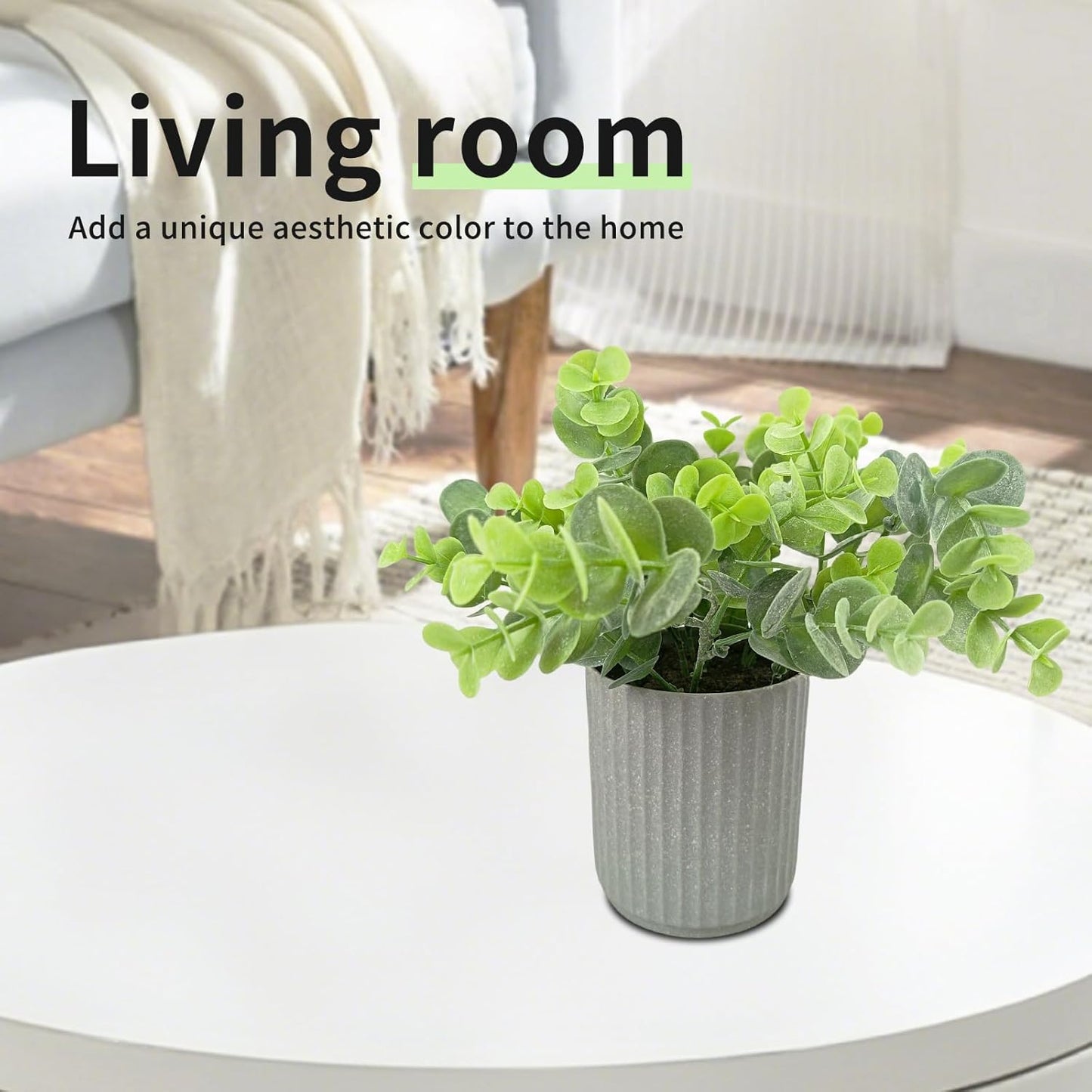 Cutepet 4 Pack Small Fake Plants Set, Mini Faux Plants Indoor/Outdoor Potted Plants， Artificial Greenery for Home Office Farmhouse Bathroom Table Decoration