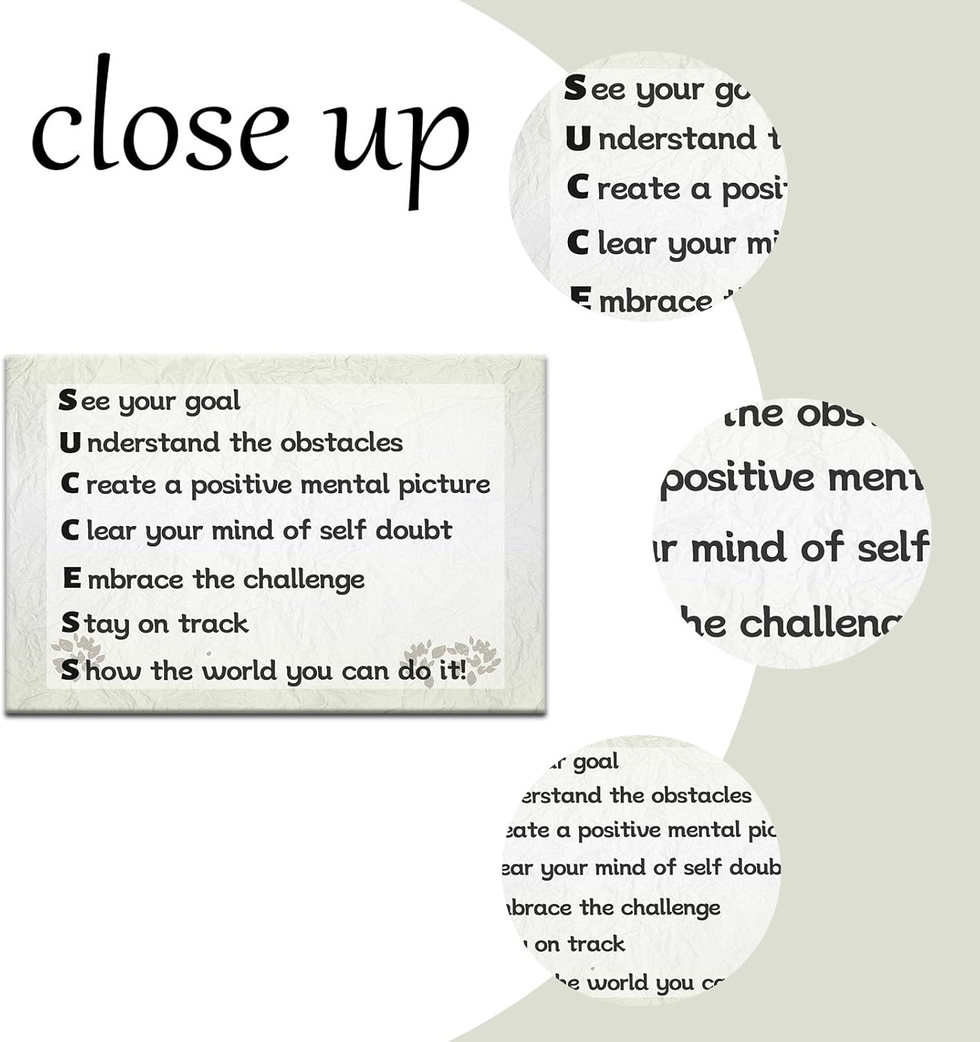 Inspirational Canvas Wall Art Motivational Success Entrepreneur Quotes Poster Print Positive Affirmation Painting Artwork for Home Bathroom Office Wall Decoration Stretched and Framed [18''Wx12''H]