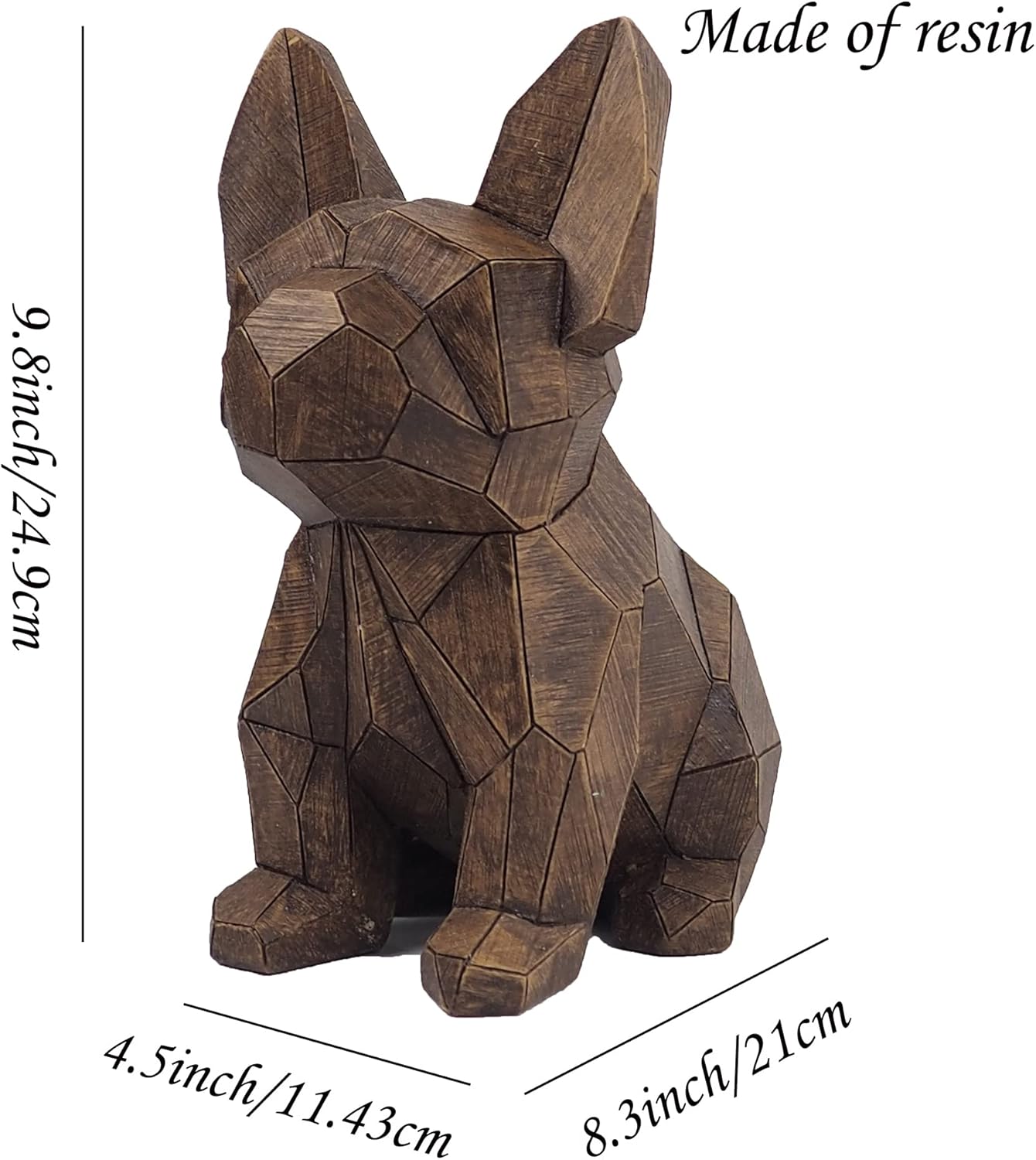 Hymmah Dog Home Decor Statue Rustic Home Decorations for Living Room, Boho Sculpture Resin Animal Collectible Figurines for Indoor Decor