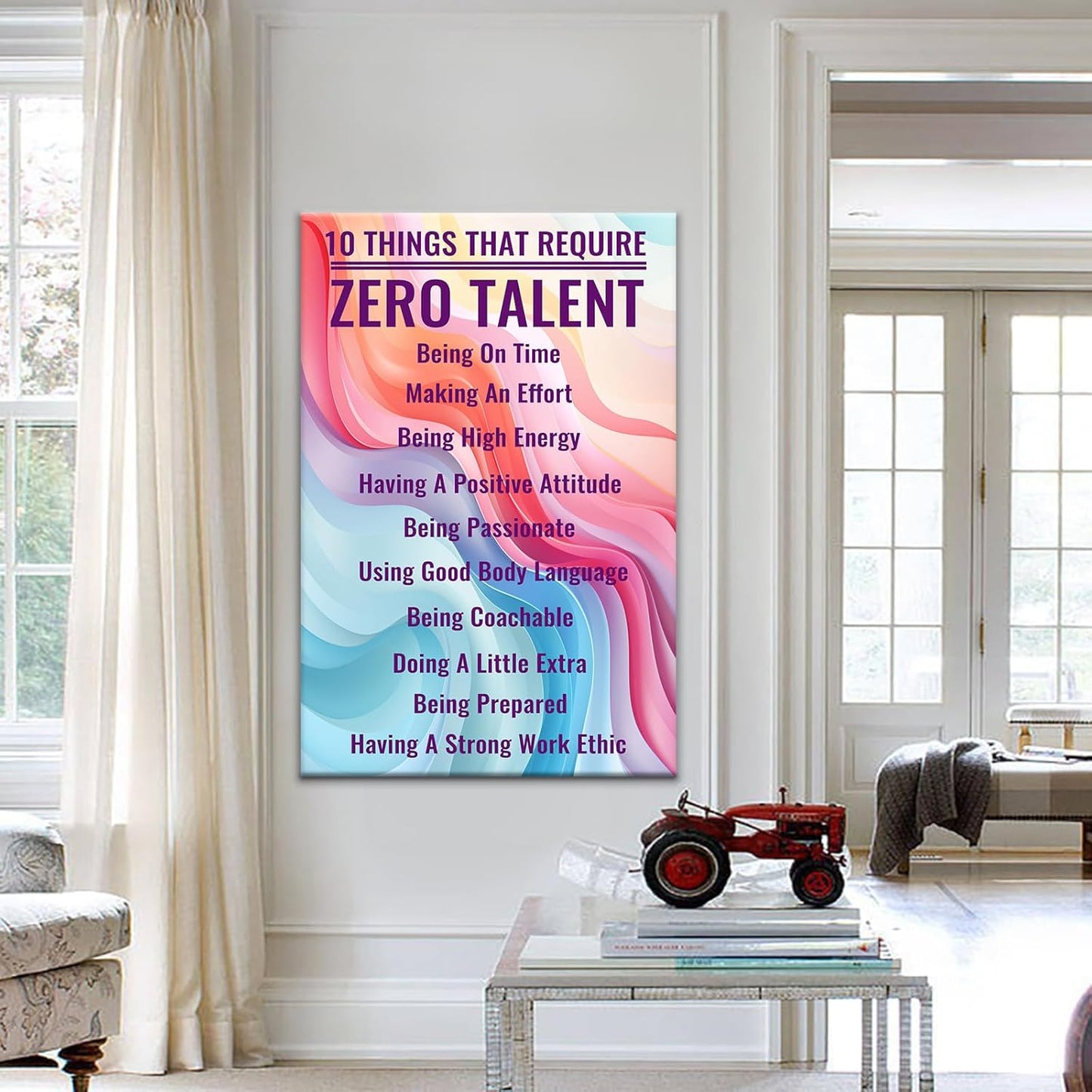 Inspirational Canvas Wall Art Motivational Entrepreneur Quotes Colorful Background Poster Positive Painting Wall Decor Picture Artwork for Living Room Office Gym Stretched and Framed [24''Wx36''H]