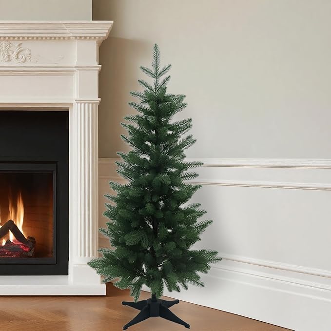 3FT Small Christmas Tree Artificial Realistic Mini PE Xmas Tree for Home Office Indoor Outdoor Decor
