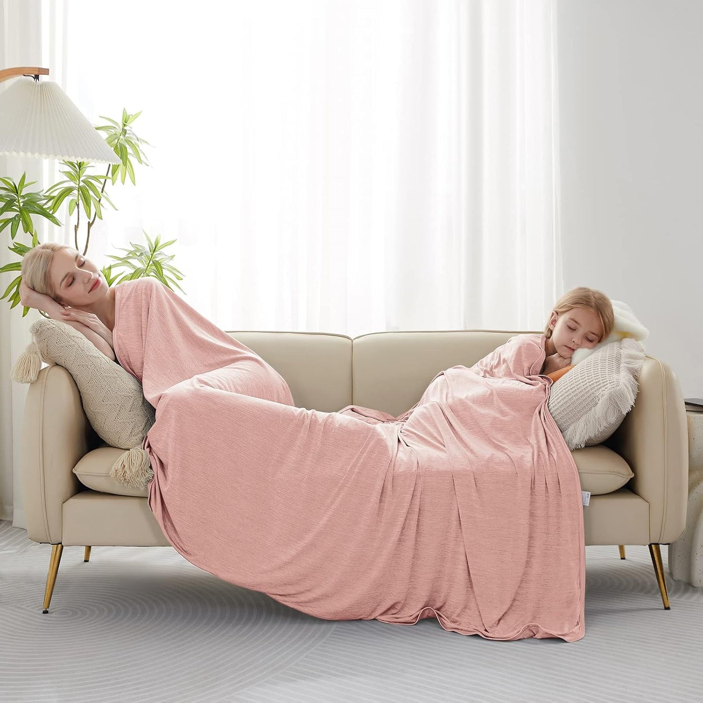 Marchpower Arc-Chill Cooling Blanket for Hot Sleepers Queen Size, Double-Sided Design Japanese Cooling Fiber Absorbs Body Heat, Lightweight Soft Cold Blanket for Summer Sleeping Bed