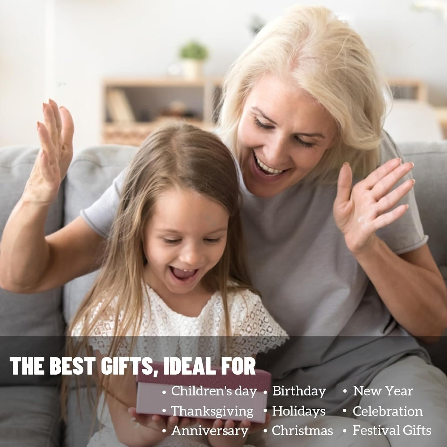 Hanging Photo Display Multiple Polaroid Picture Frames Collage Wall Decor, Felt Letter Board with 340 Letters and 15 Clips, DIY Cards Holder Frame Collage Set for Christmas Holiday Birthday